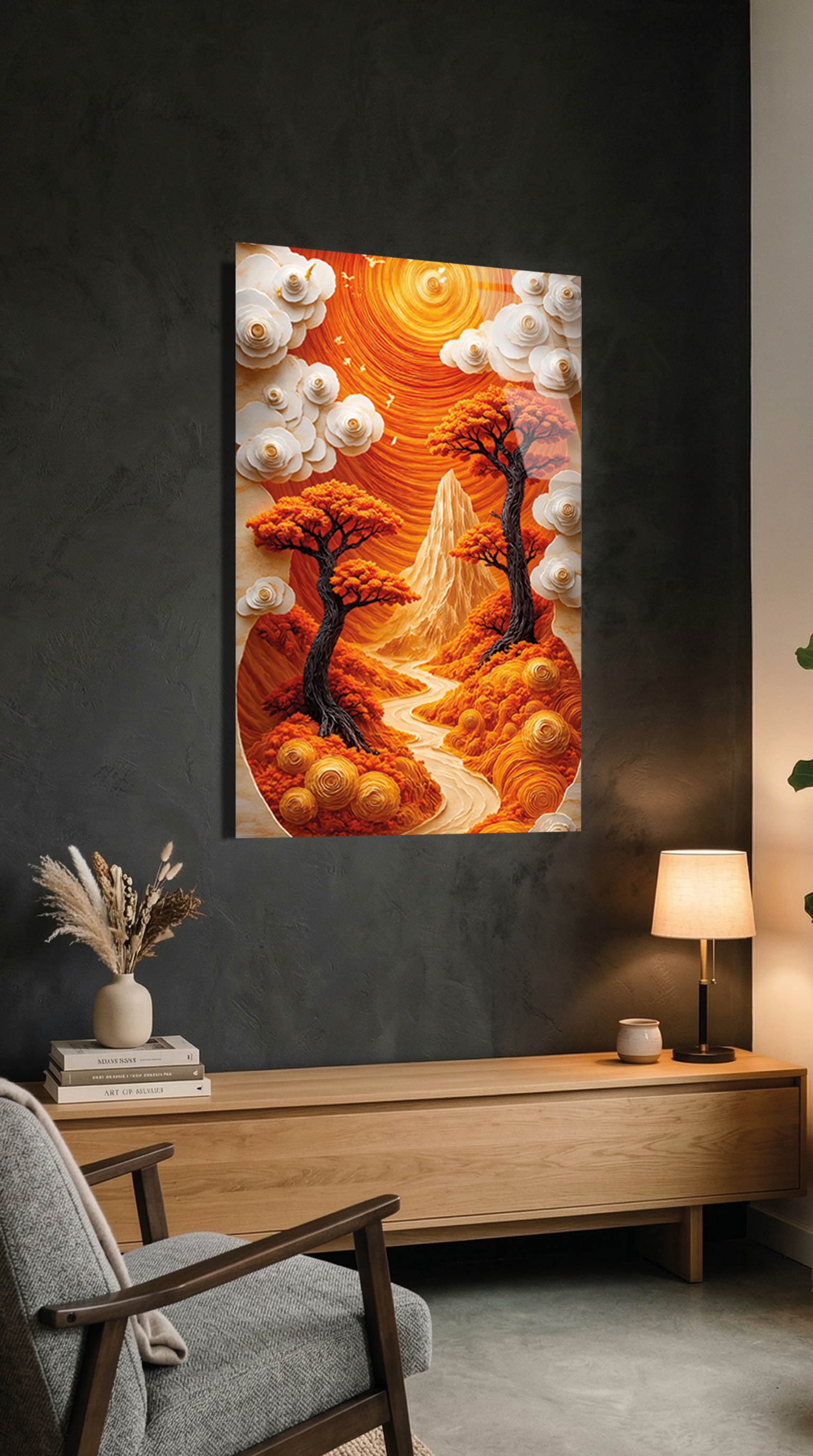 Amber Ormanı Cam Tablo | Vitraum
