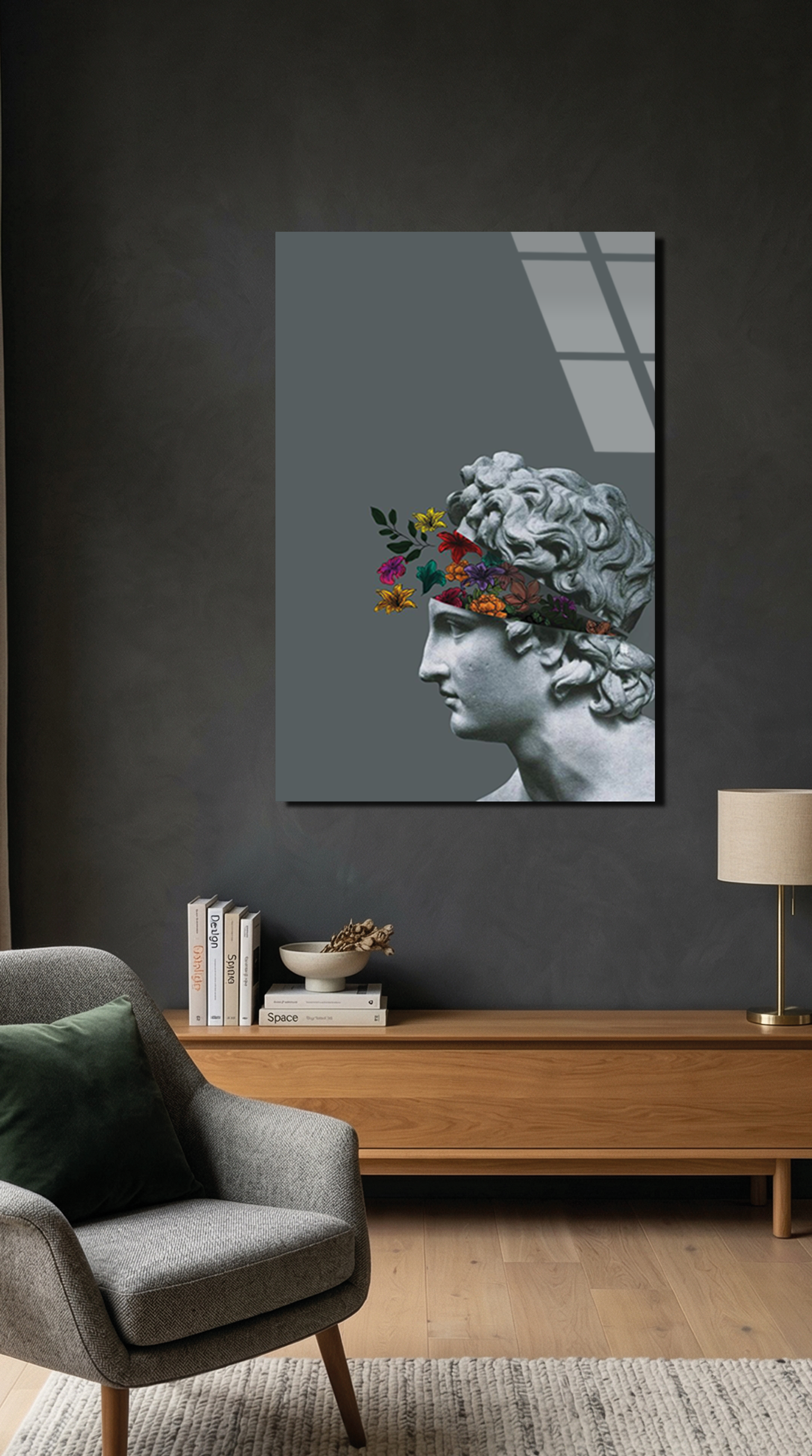 Modern Sanat Antik Heykel Cam Tablo | Vitraum