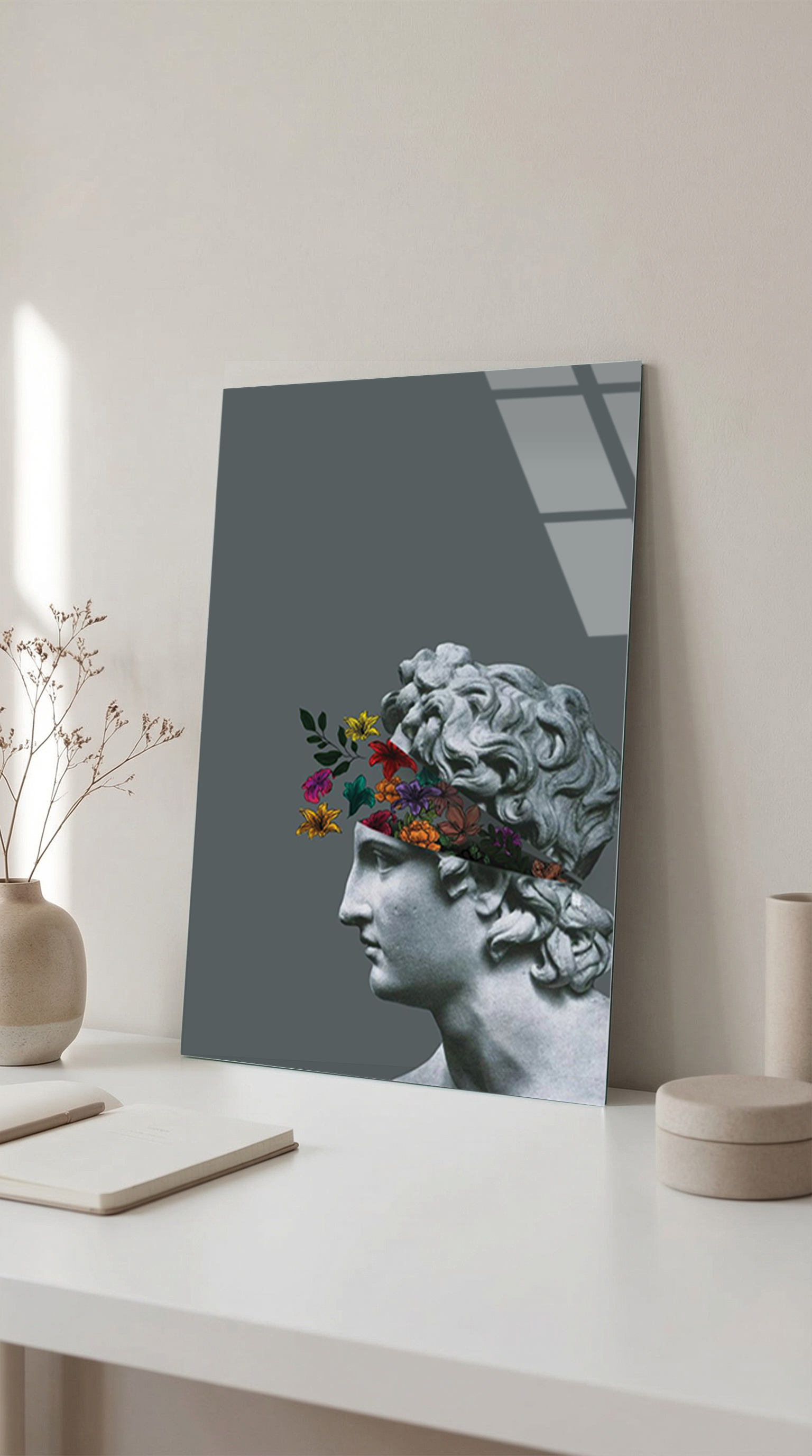 Modern Sanat Antik Heykel Cam Tablo | Vitraum