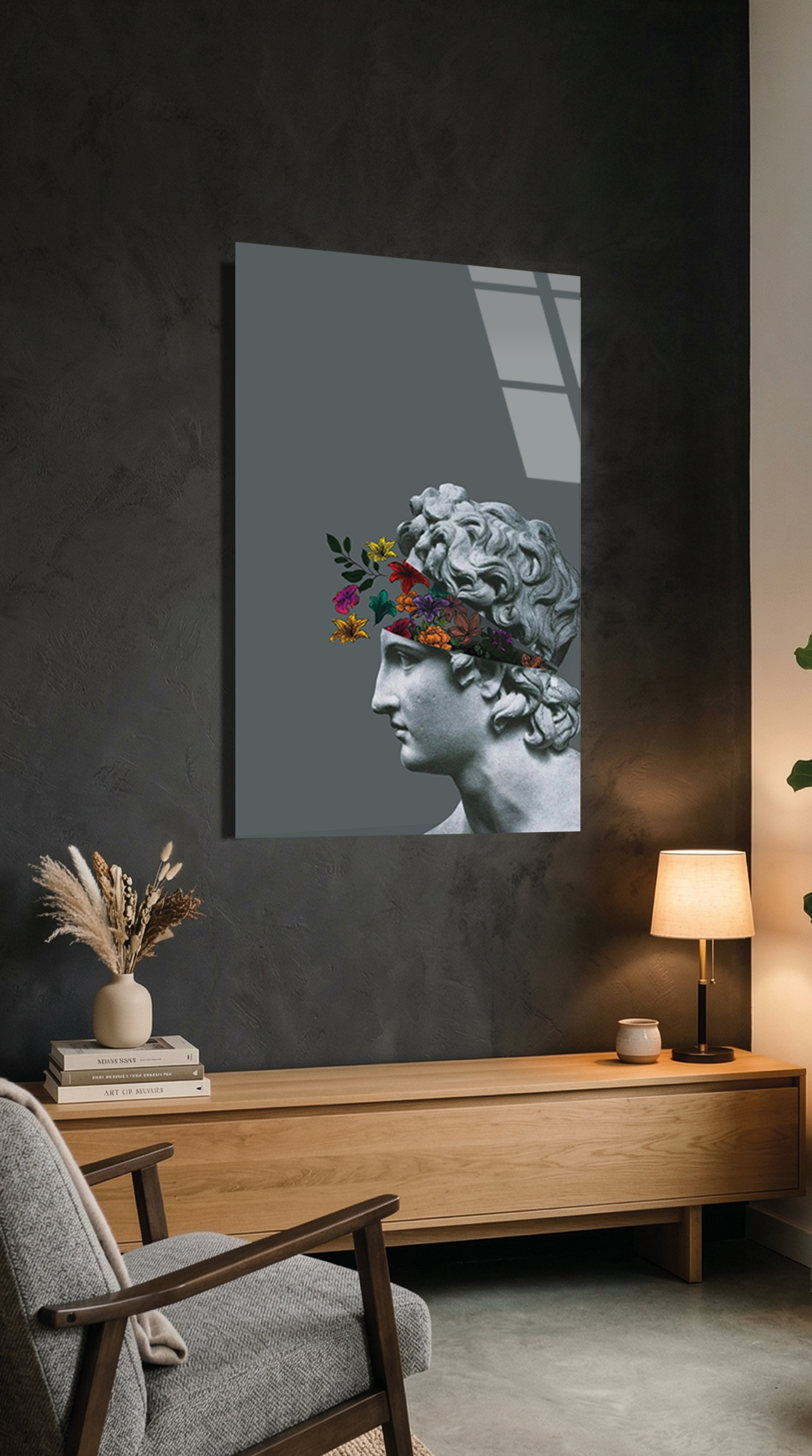 Modern Sanat Antik Heykel Cam Tablo | Vitraum