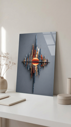 Modern Şehir Silüeti Cam Tablo | Vitraum
