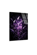 Mor Ametist Kristal Cam Tablo | Vitraum