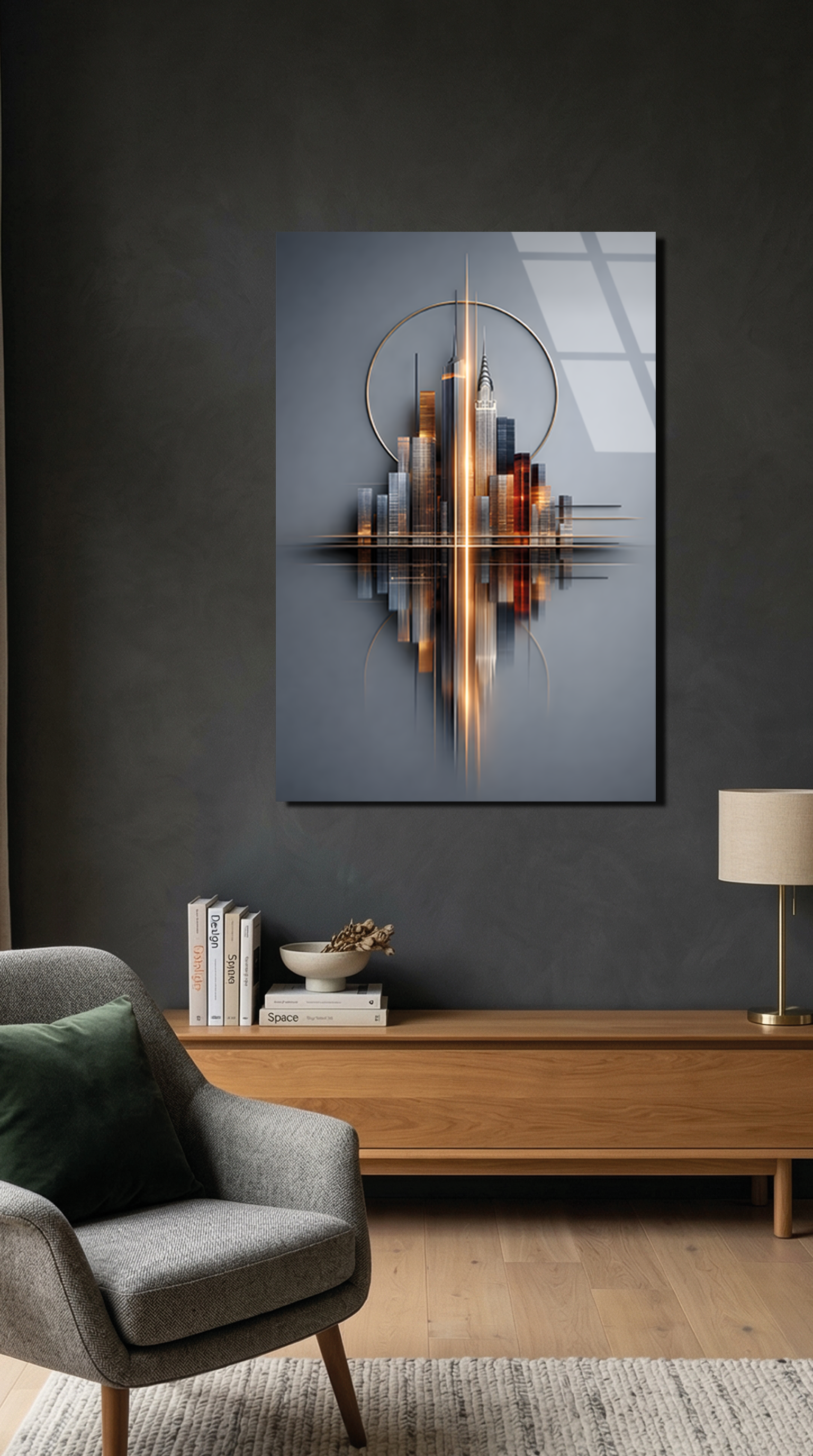 Şehir Silüeti Cam Tablo | Vitraum