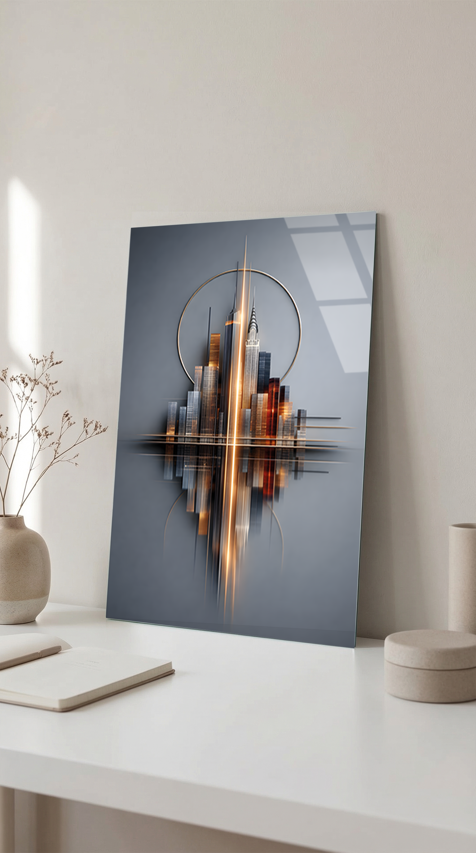Şehir Silüeti Cam Tablo | Vitraum