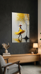 Altın Mevsimin Esintisi Cam Tablo | Vitraum
