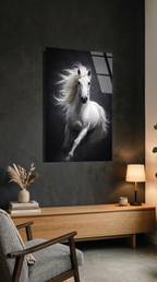 Beyaz At Cam Tablo | Vitraum