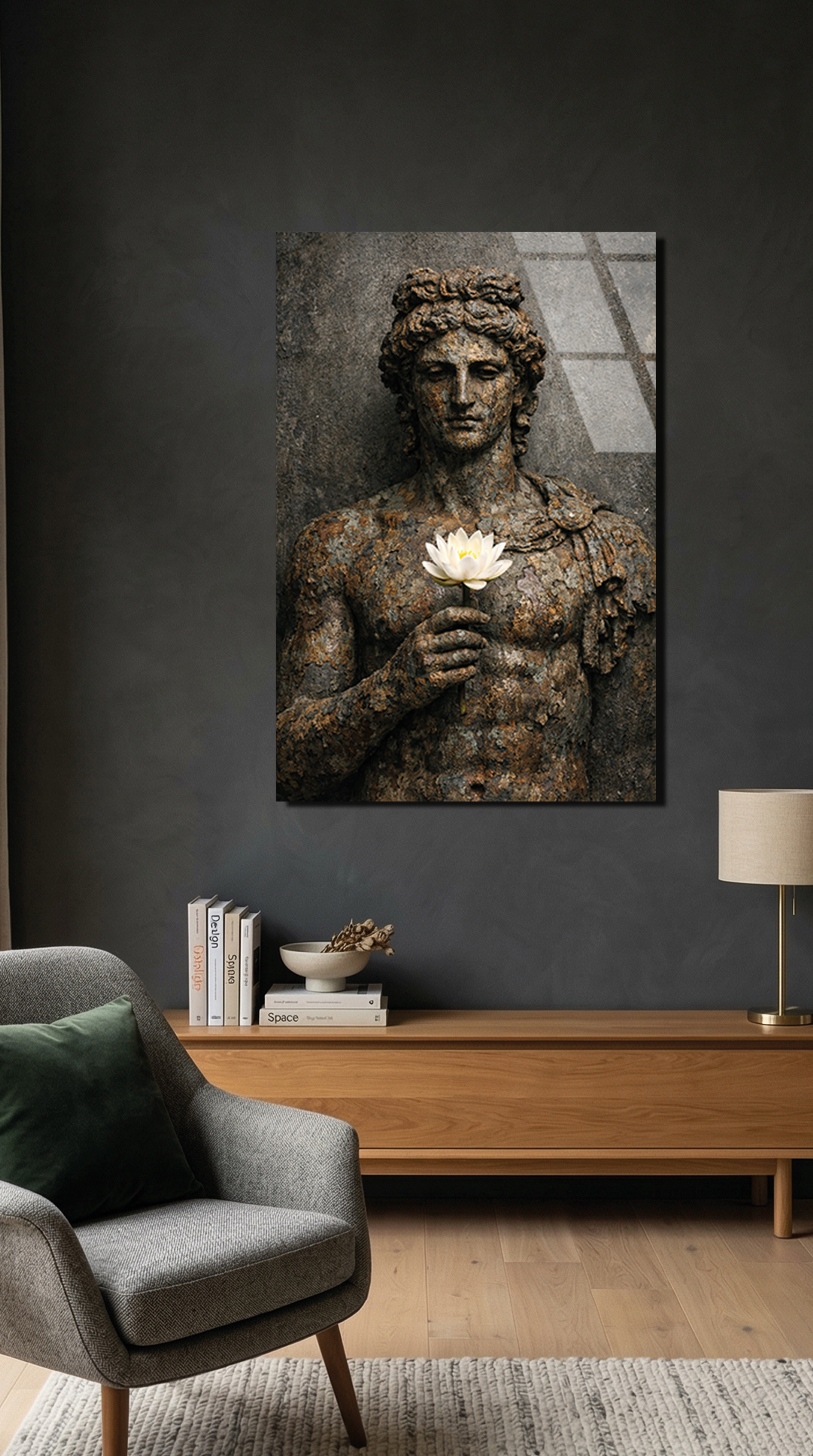 Apollo ve Beyaz Lotus Cam Tablo | Vitraum