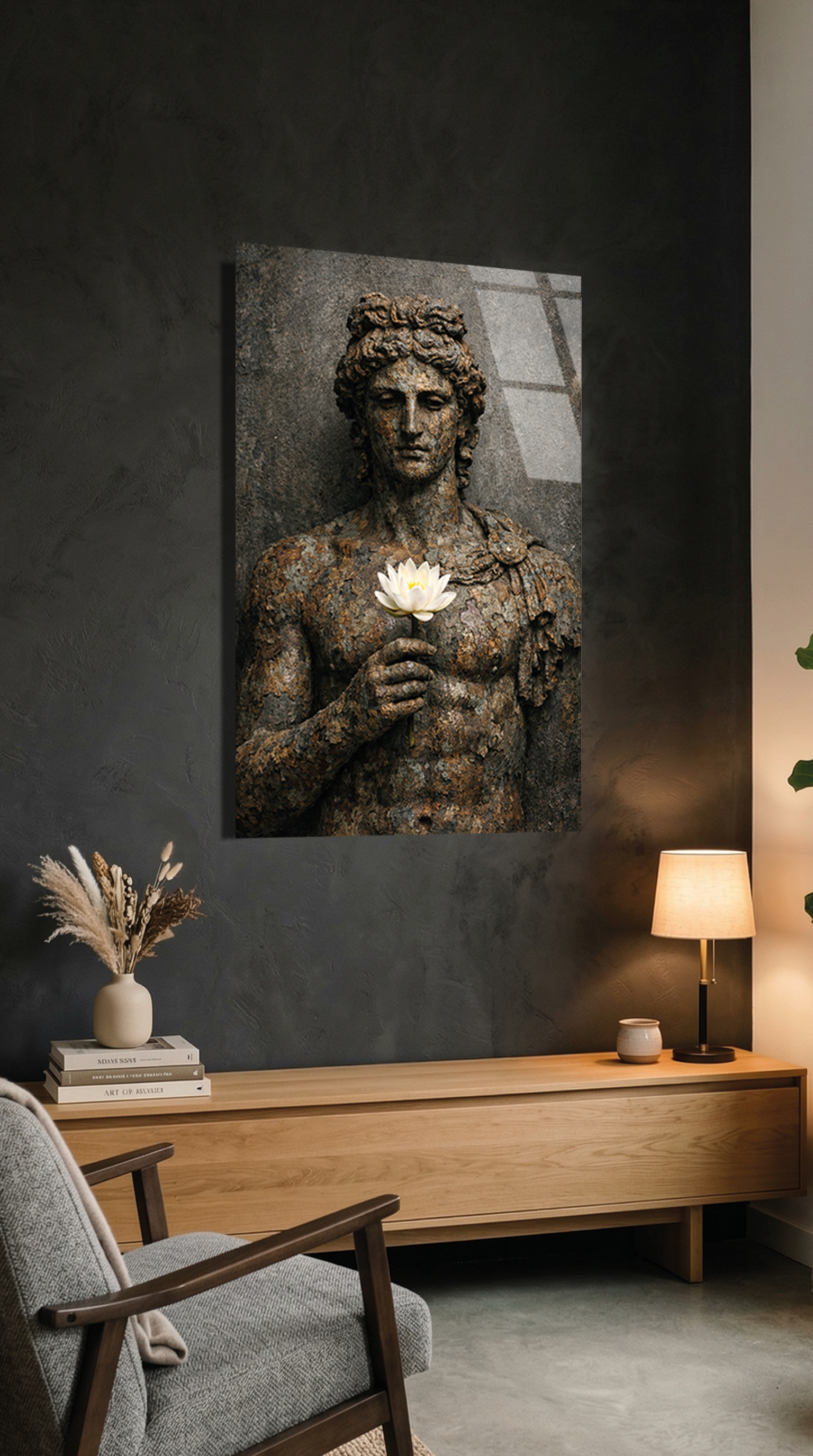Apollo ve Beyaz Lotus Cam Tablo | Vitraum