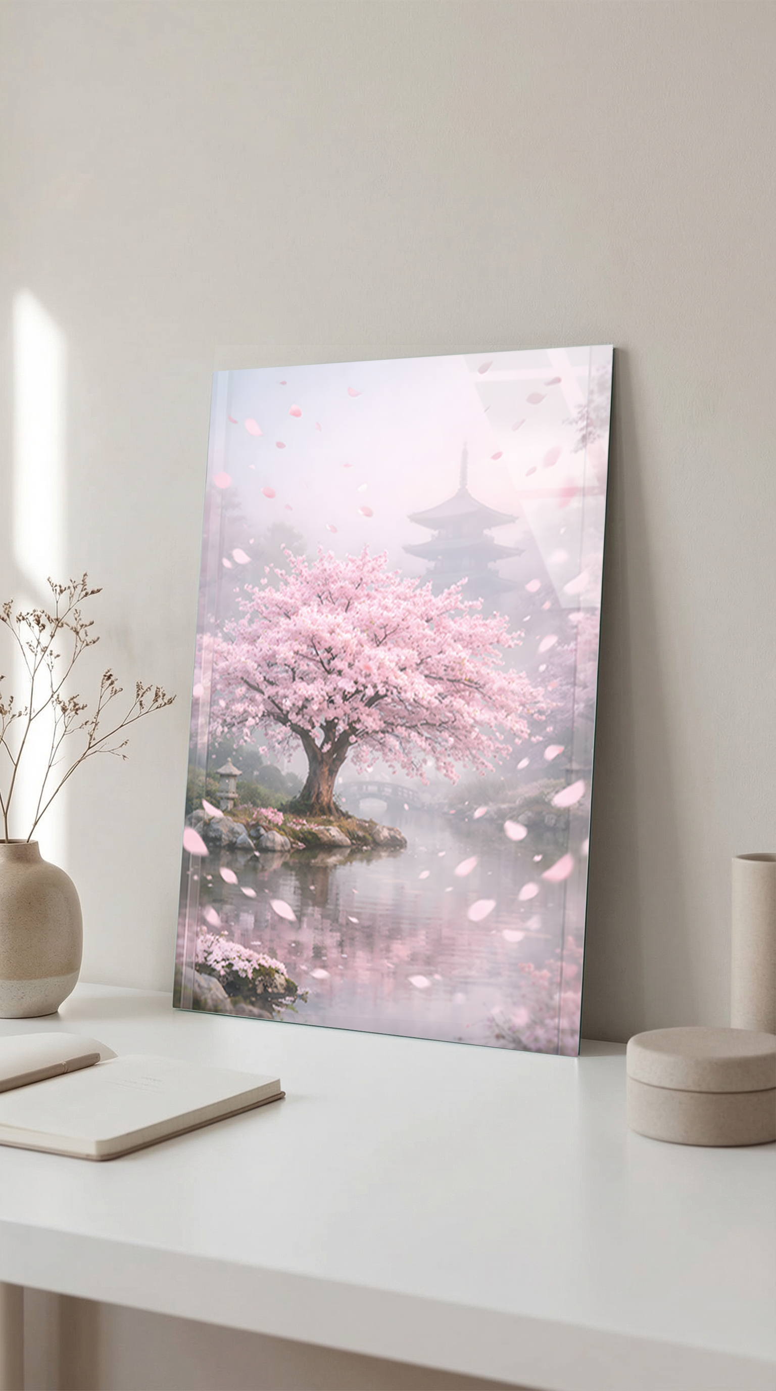 Sakura Ağacı Cam Tablo | Vitraum