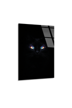 Siyah Kedi Cam Tablo | Vitraum