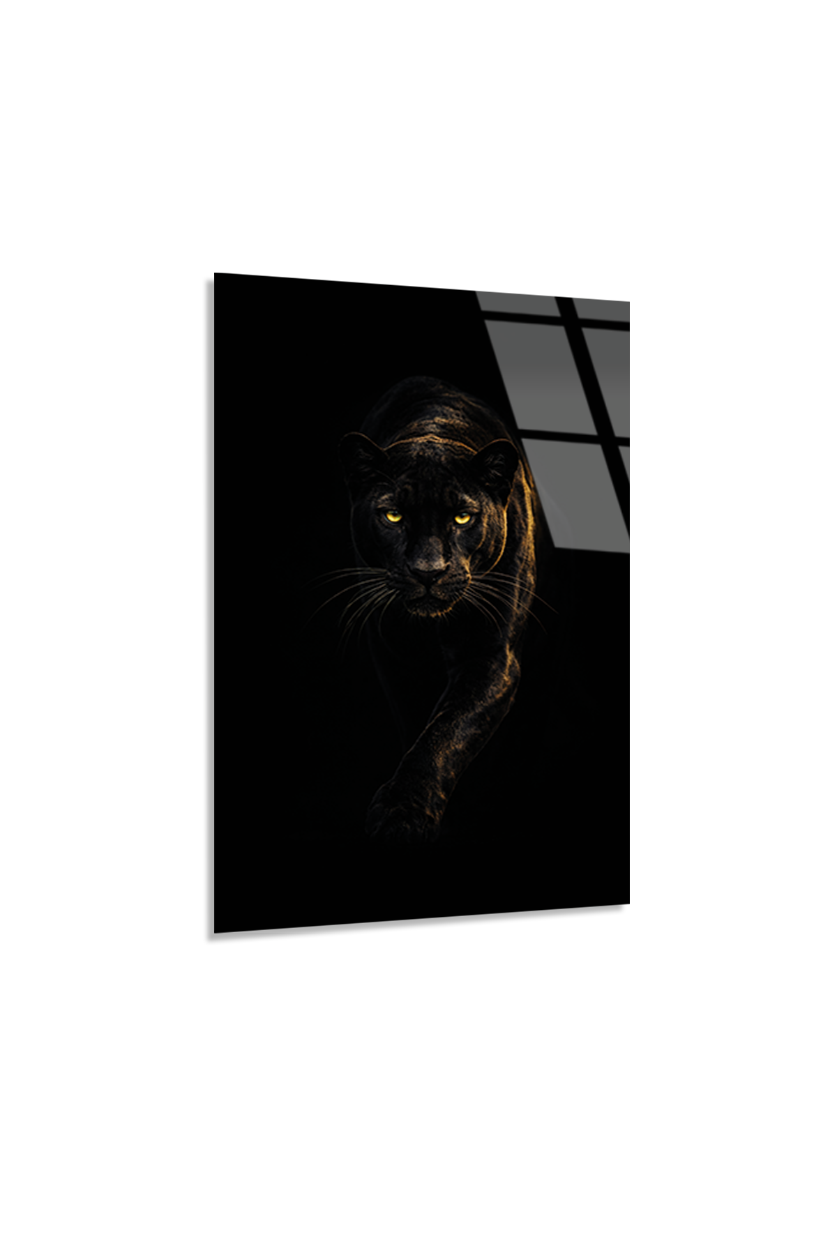 Siyah Panter Cam Tablo | Vitraum