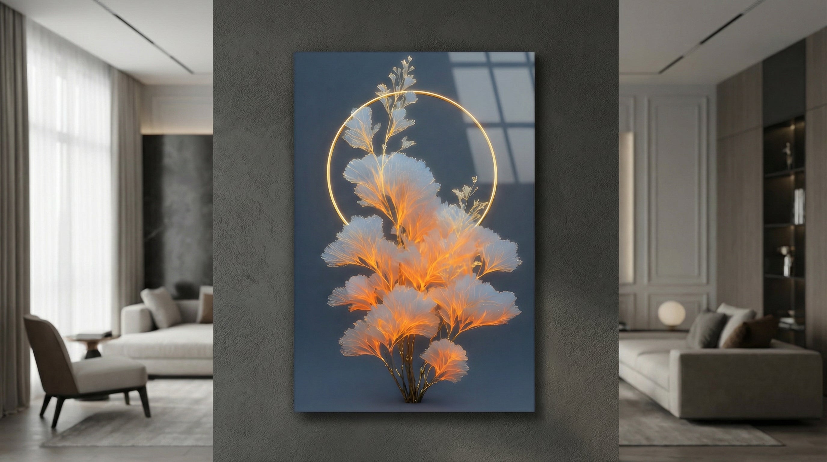 Altın Aura Cam Tablo