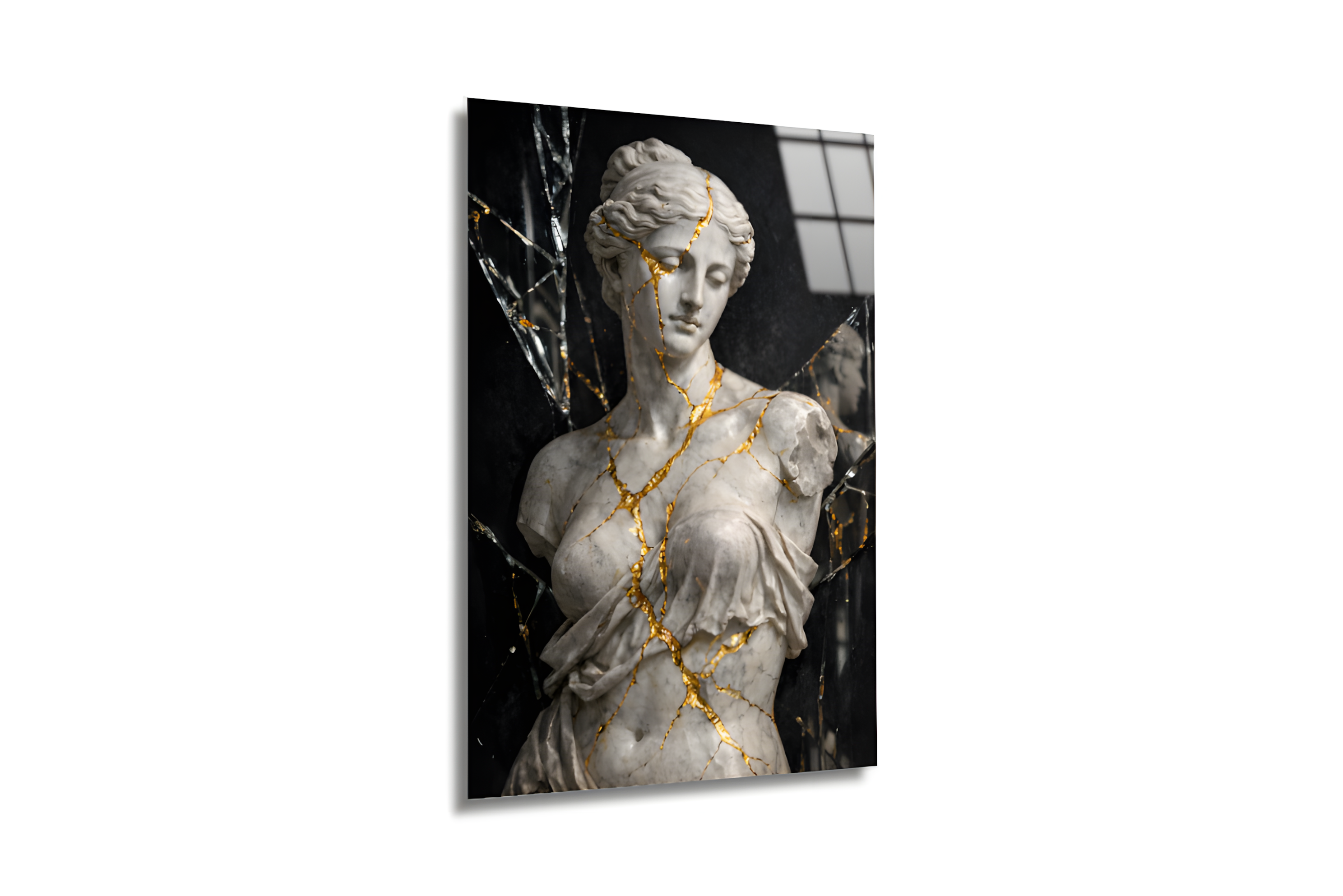 Antik Heykel Cam Tablo 2