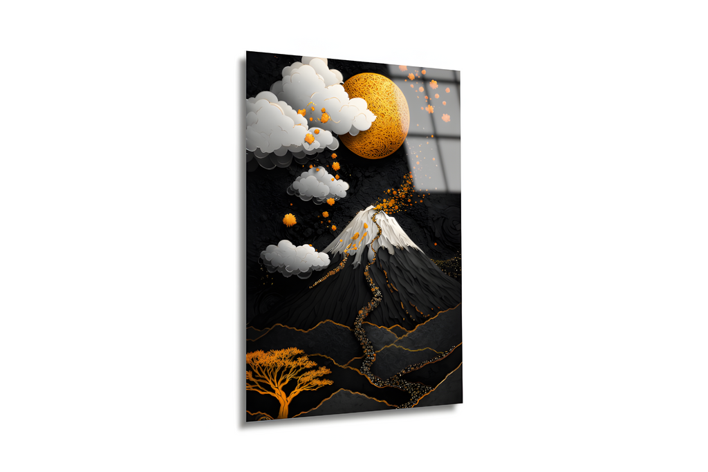 Ay Işığında Fuji Cam Tablo