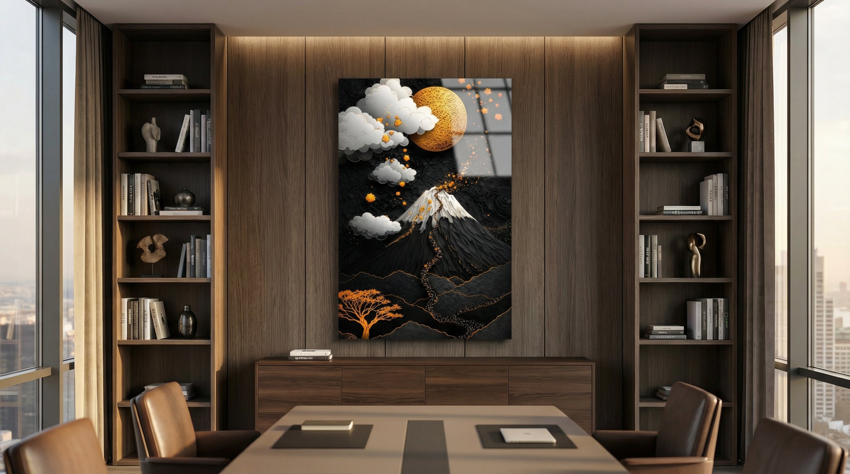 Ay Işığında Fuji Cam Tablo 4