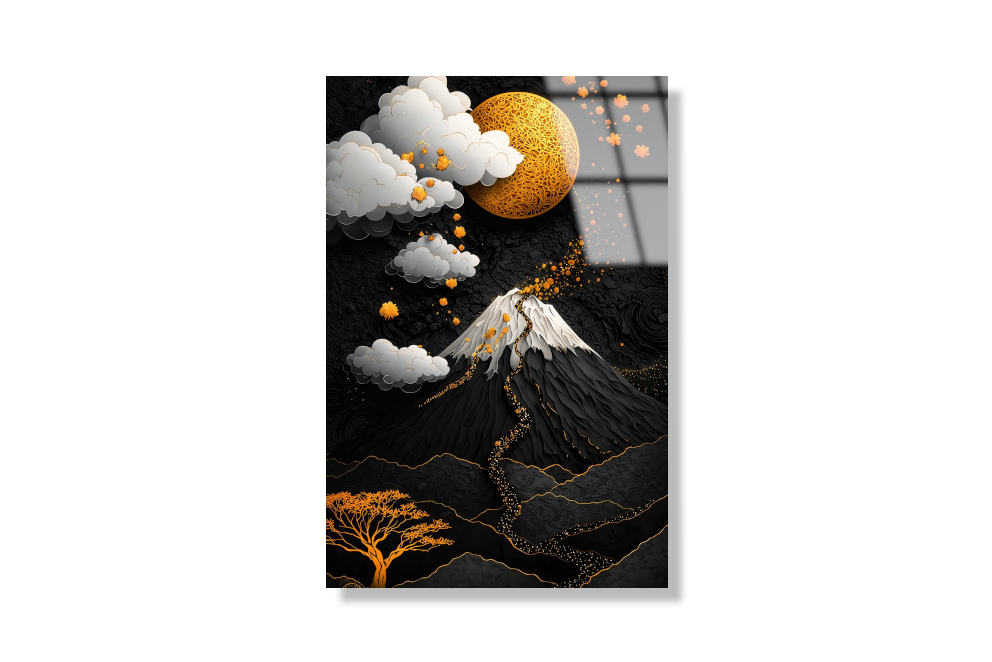 Ay Işığında Fuji Cam Tablo 2