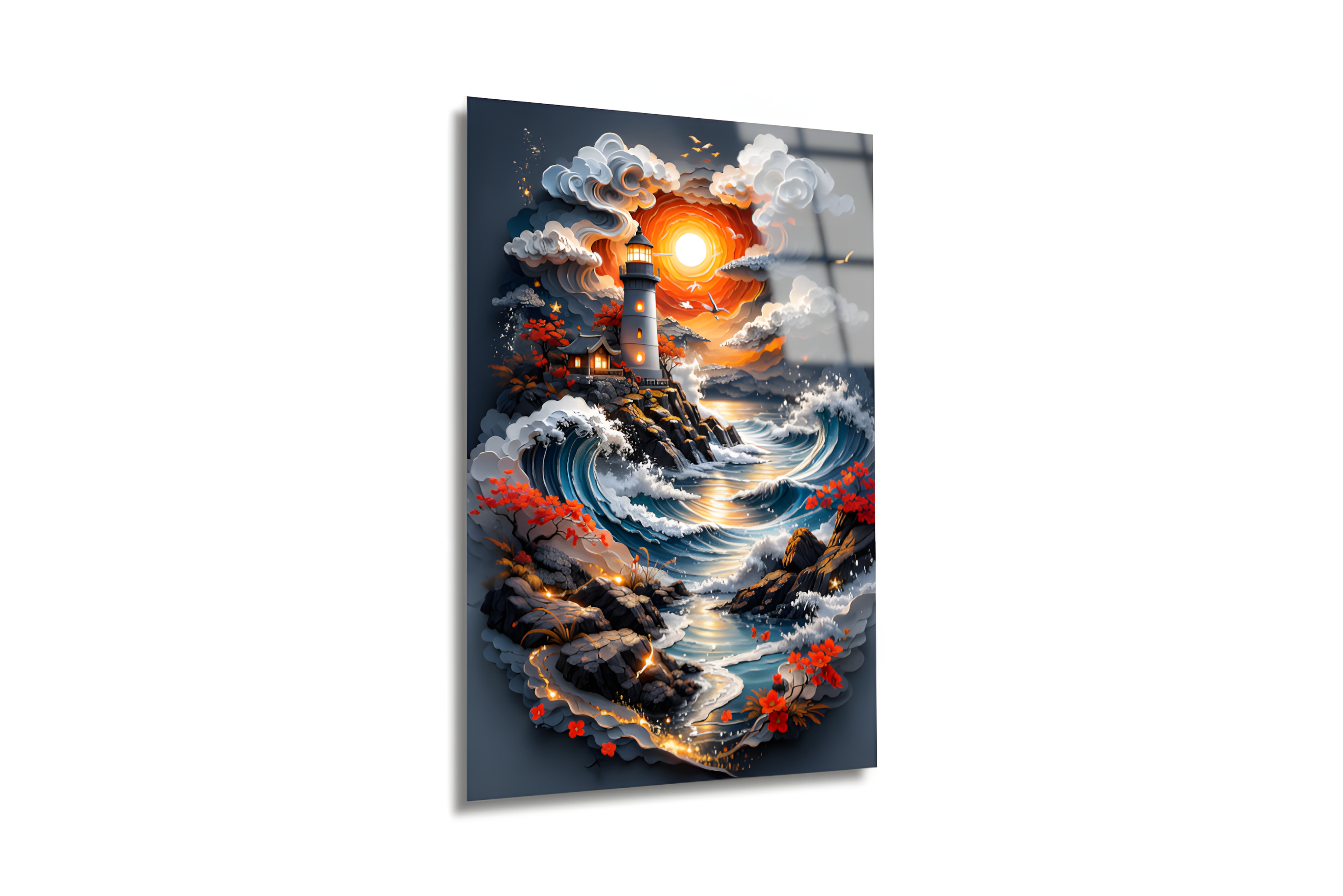 Dalgaların Şarkısı Cam Tablo