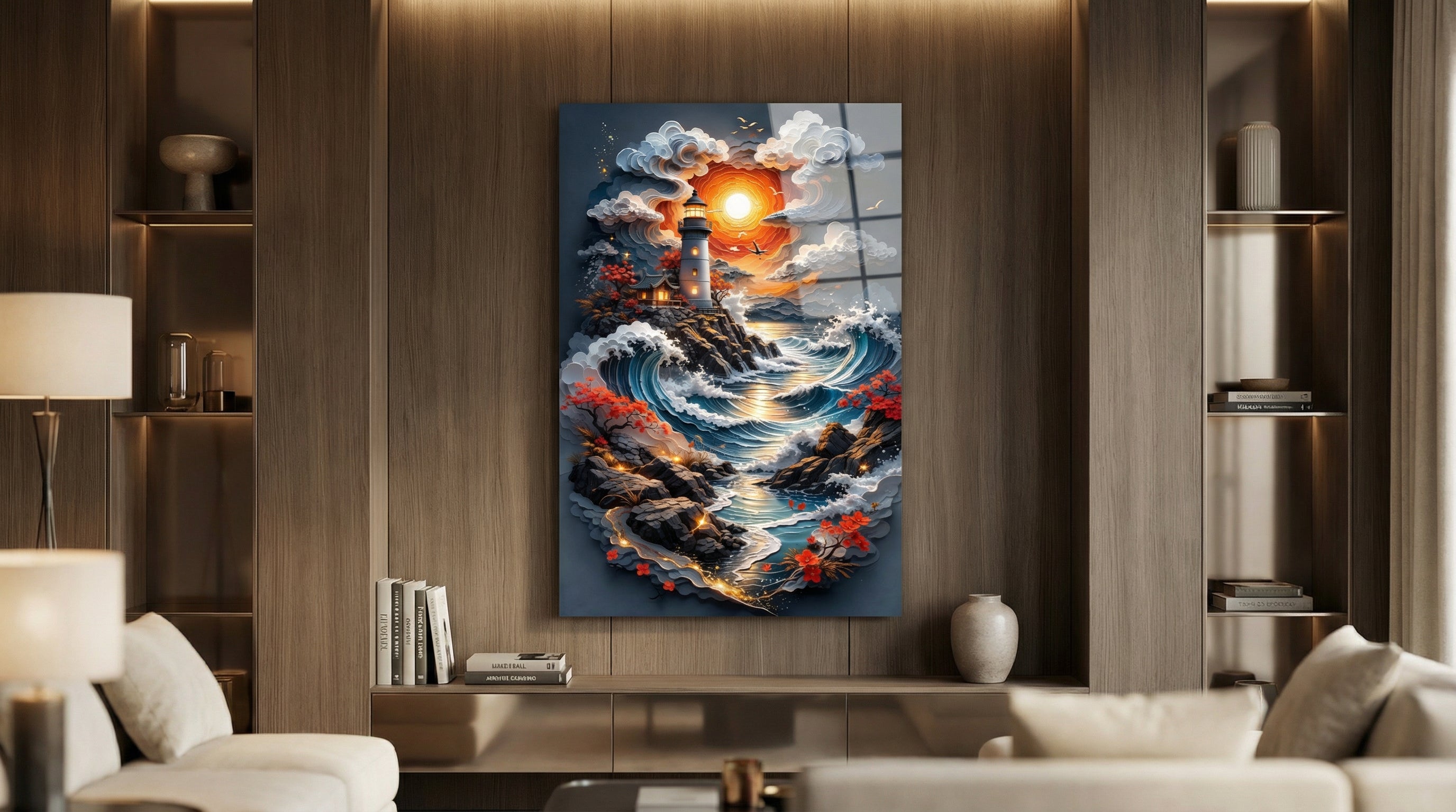 Dalgaların Şarkısı Cam Tablo 5