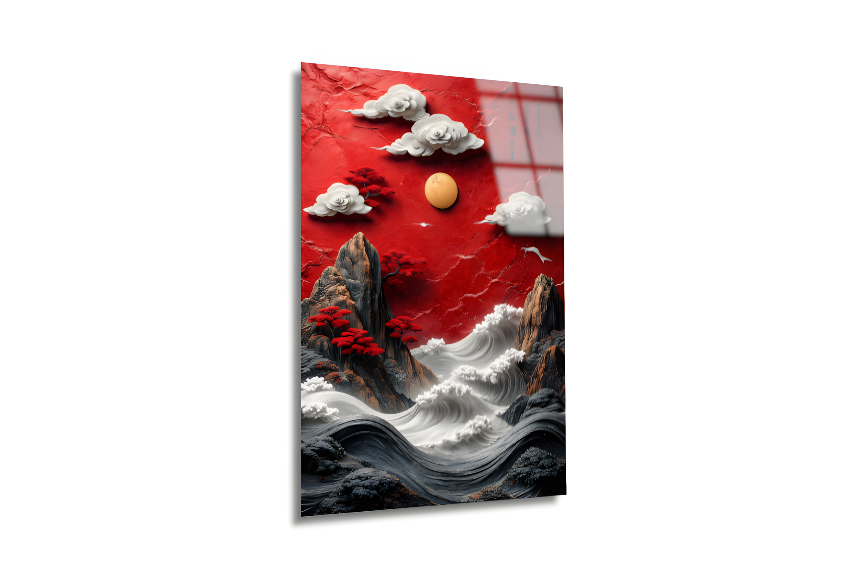 Fırtananın Dinginliği Cam Tablo