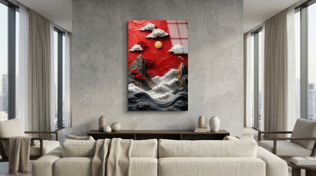 Fırtananın Dinginliği Cam Tablo 2