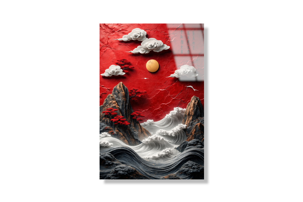 Fırtananın Dinginliği Cam Tablo 1