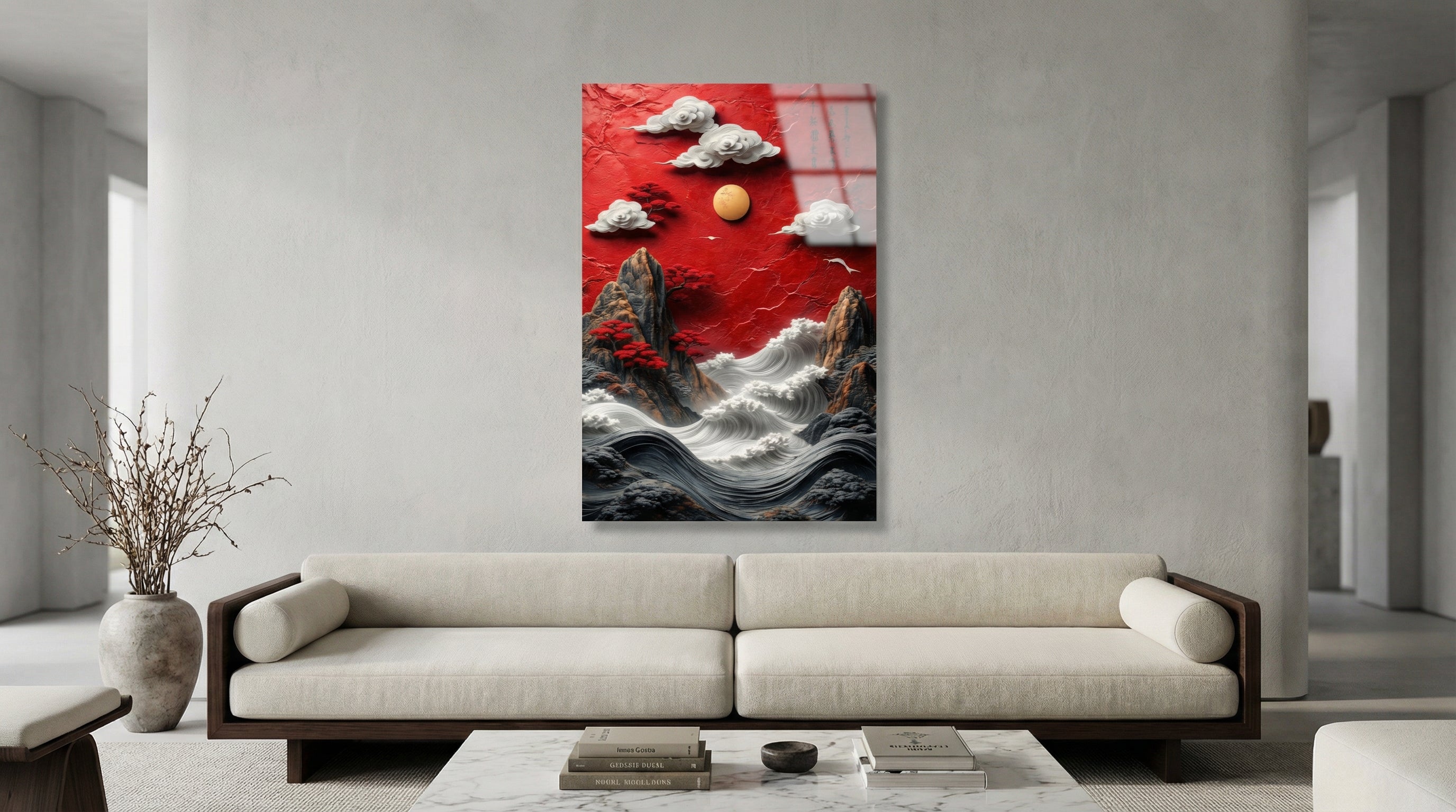 Fırtananın Dinginliği Cam Tablo 3