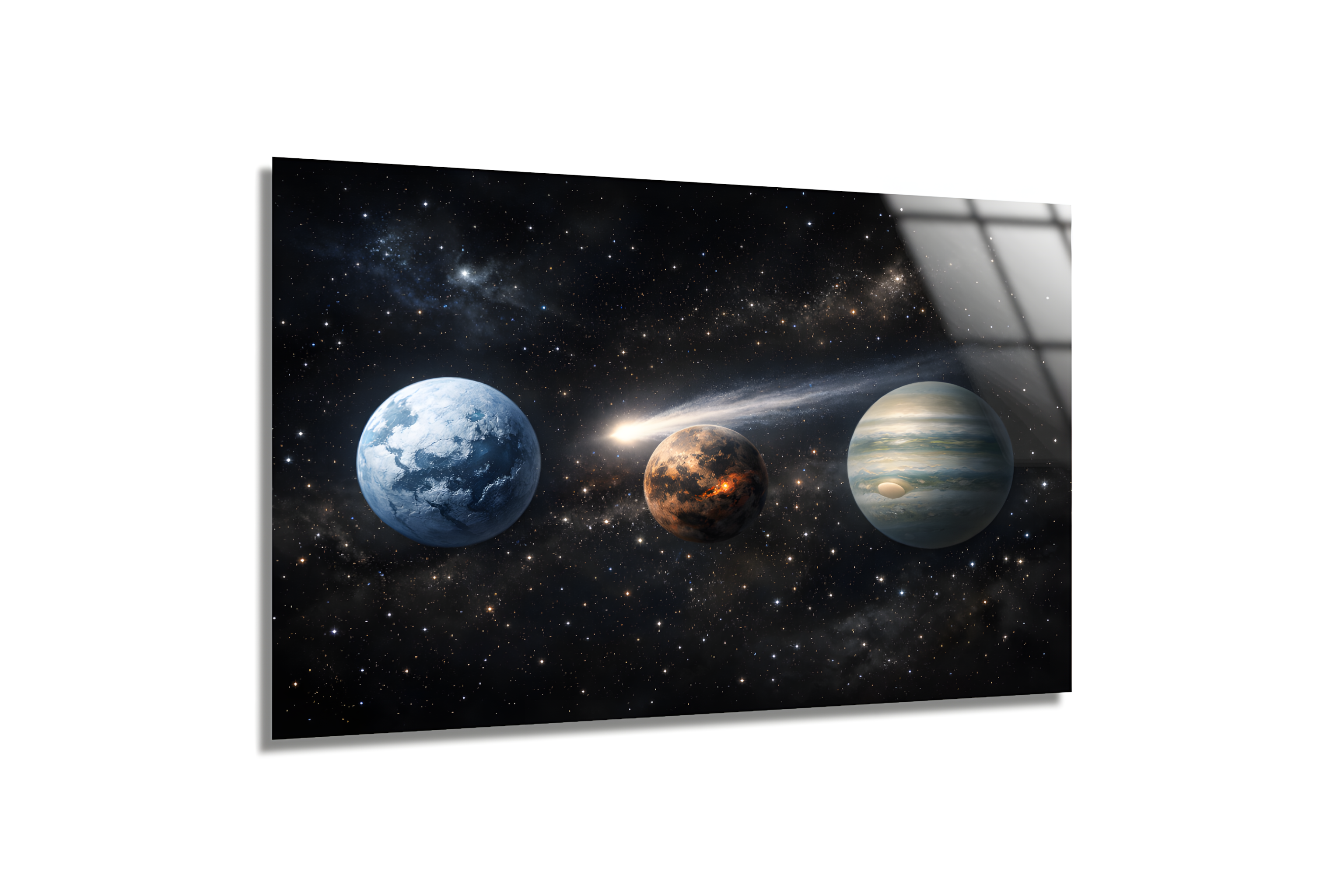 Gezegenler Buluşması Cam Tablo 2