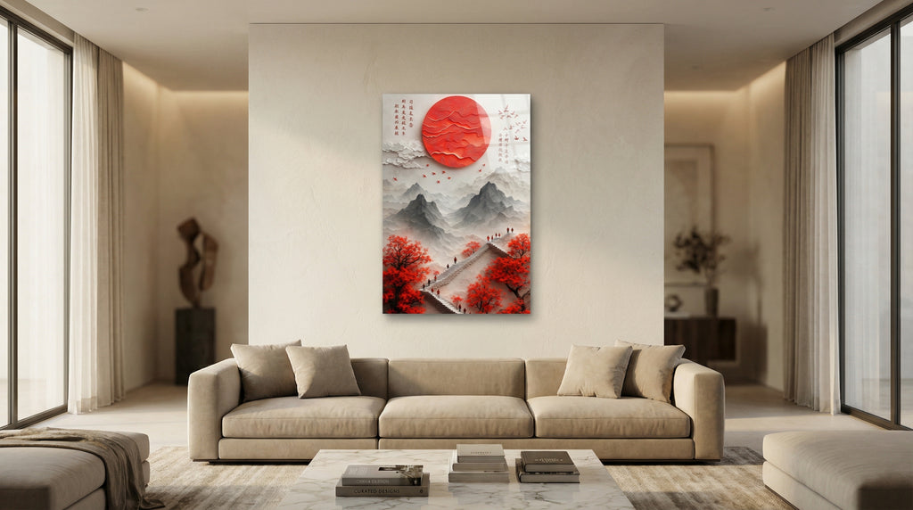 Göğe Uzanan Basamaklar Cam Tablo 2