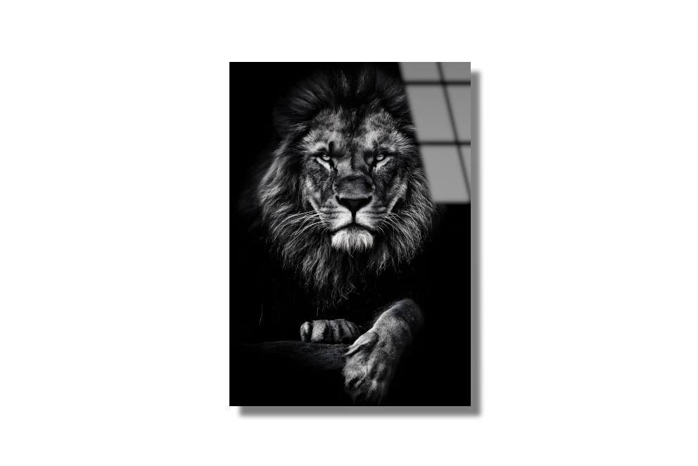 Gölgenin Kralı Aslan Cam Tablo 1