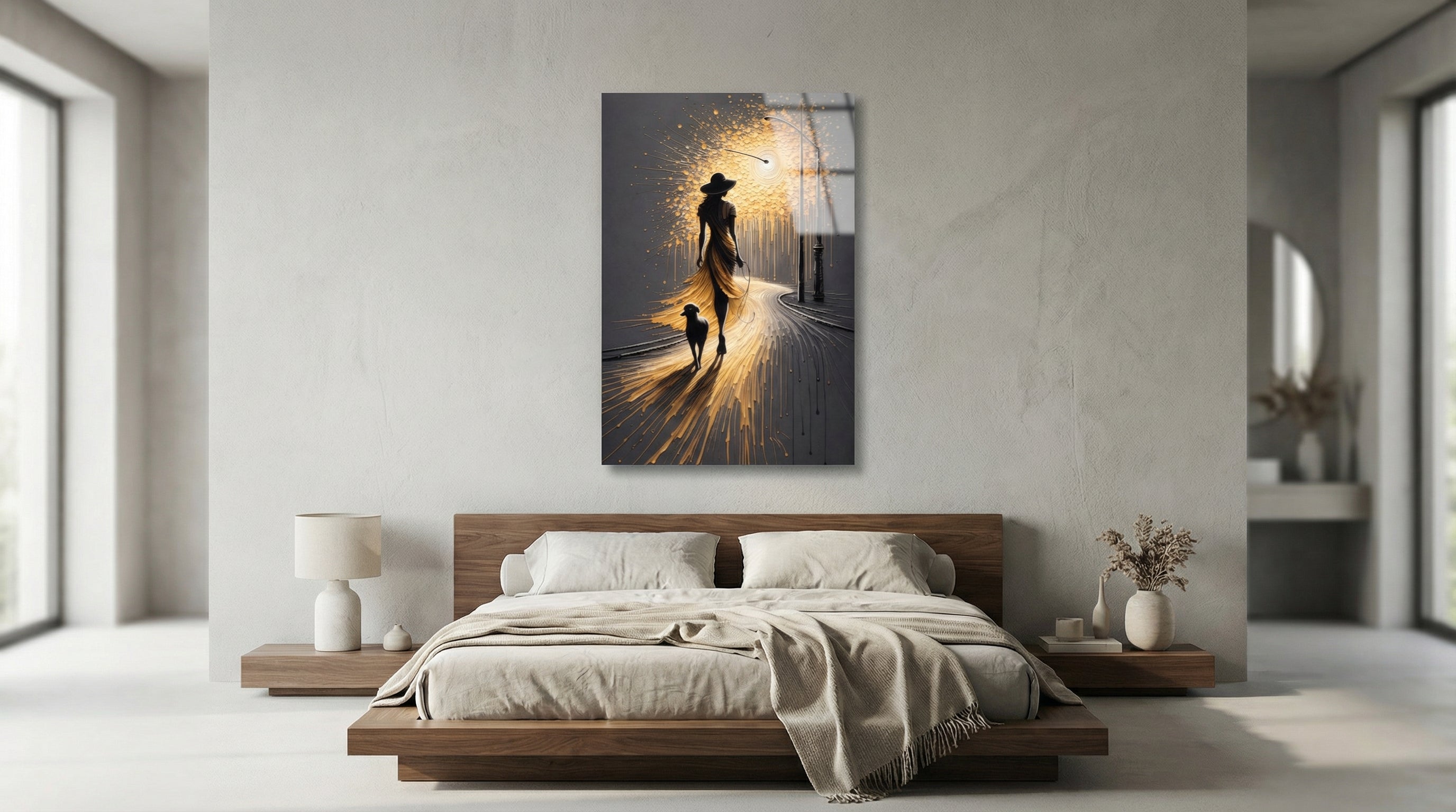 Işığa Yürüyüş Cam Tablo 3