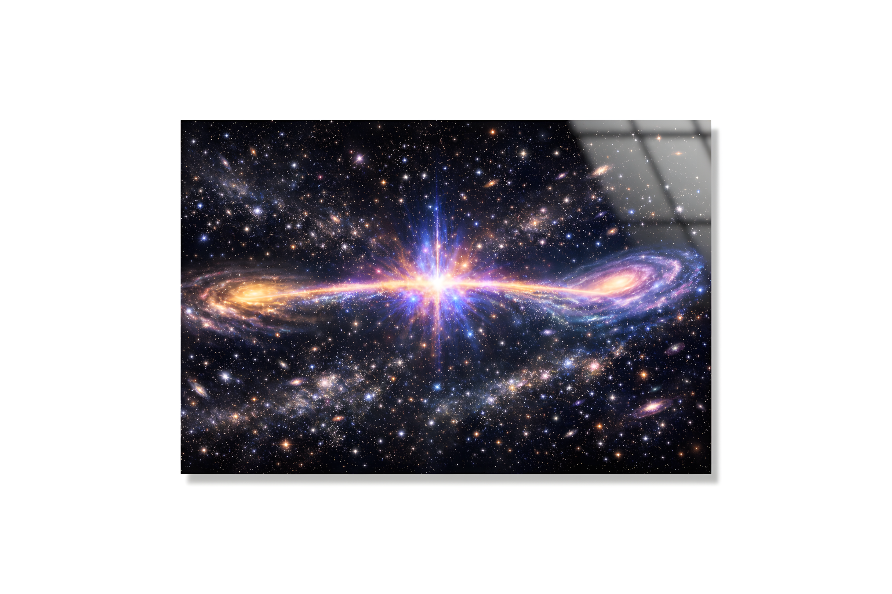 Işıklı Galaksilerarası Köprü Cam Tablo 3