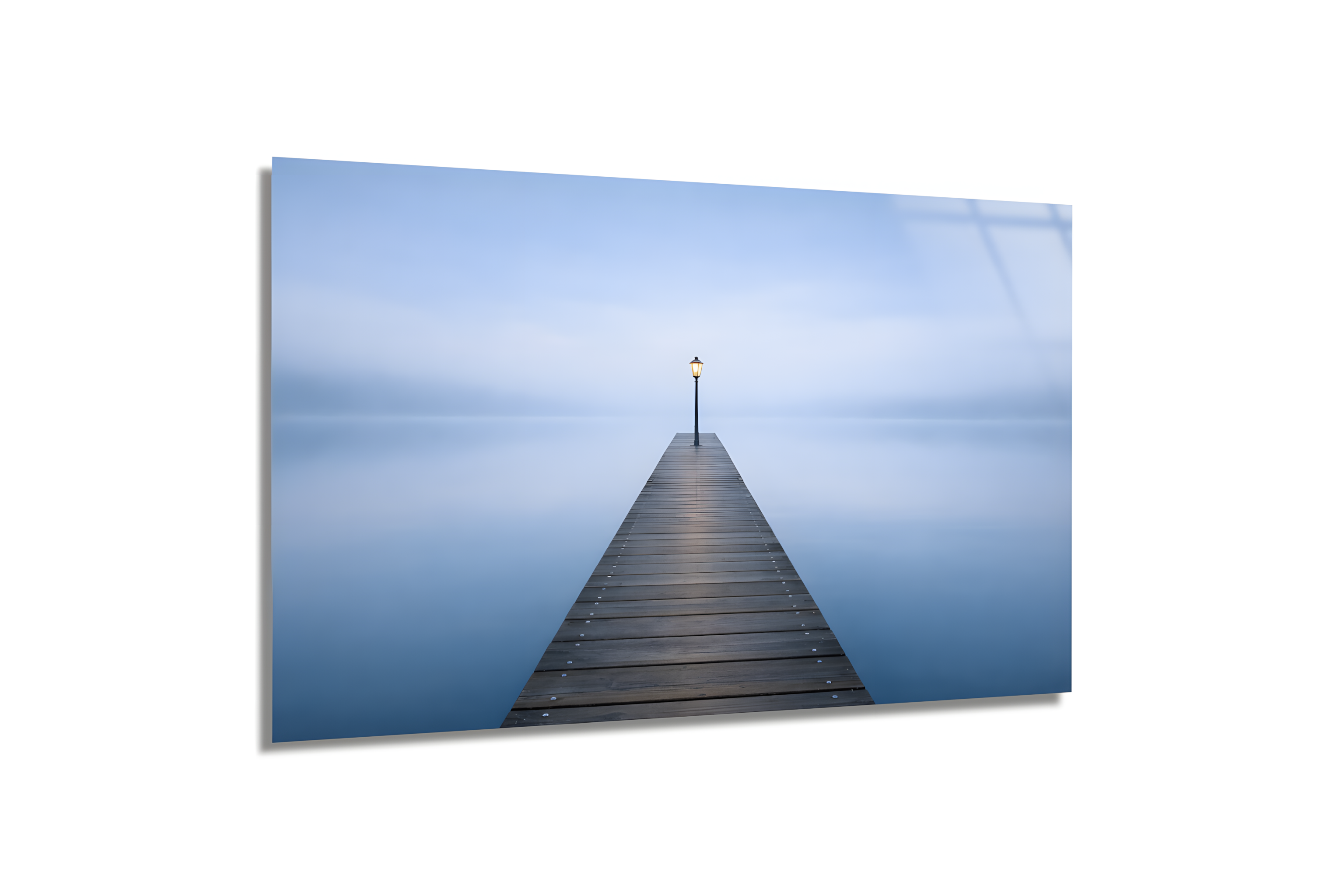 İskele ve Deniz Temalı Cam Tablo 2