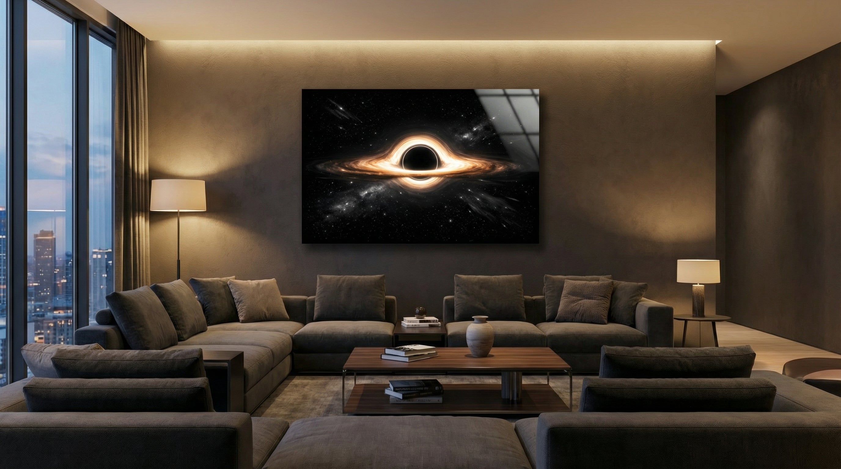 Karadelik ve Galaksi Cam Tablo