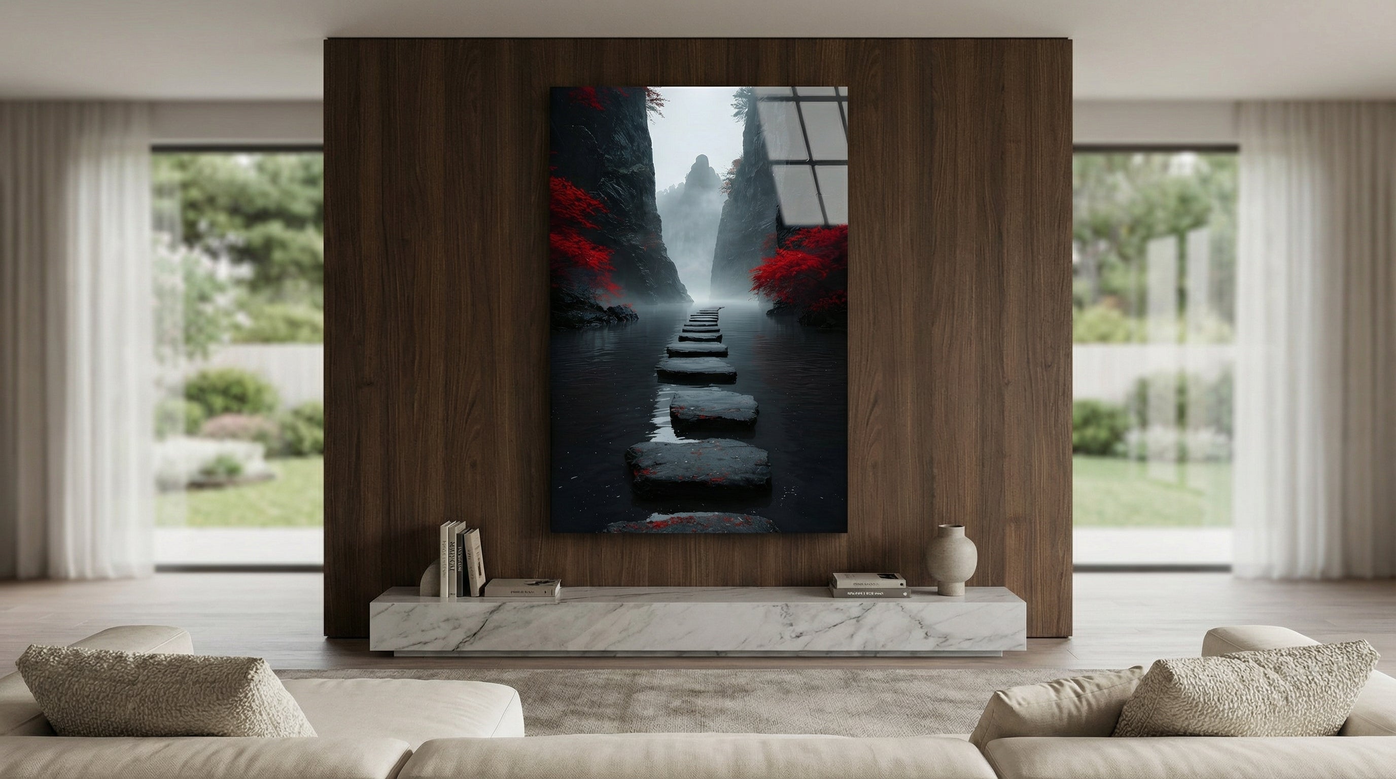 Kızıl Geçit Cam Tablo 