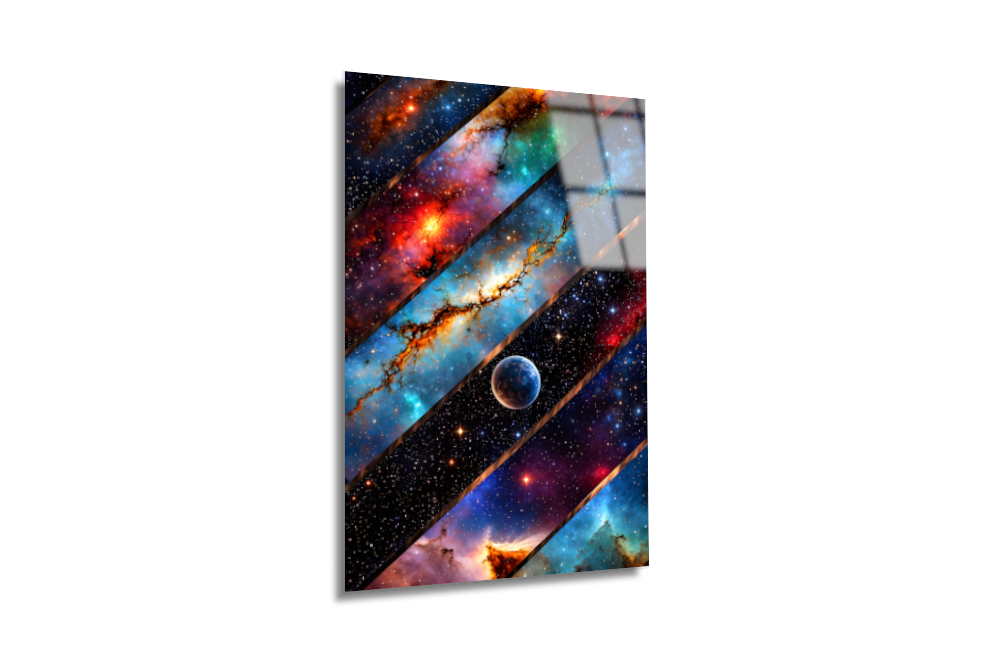 Kozmik Evren Tasarımlı Cam Tablo 2