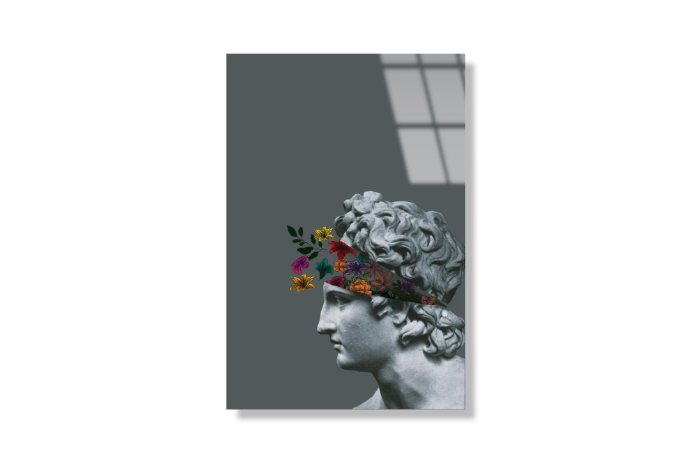 Modern Sanat Antik Heykel Cam Tablo 5