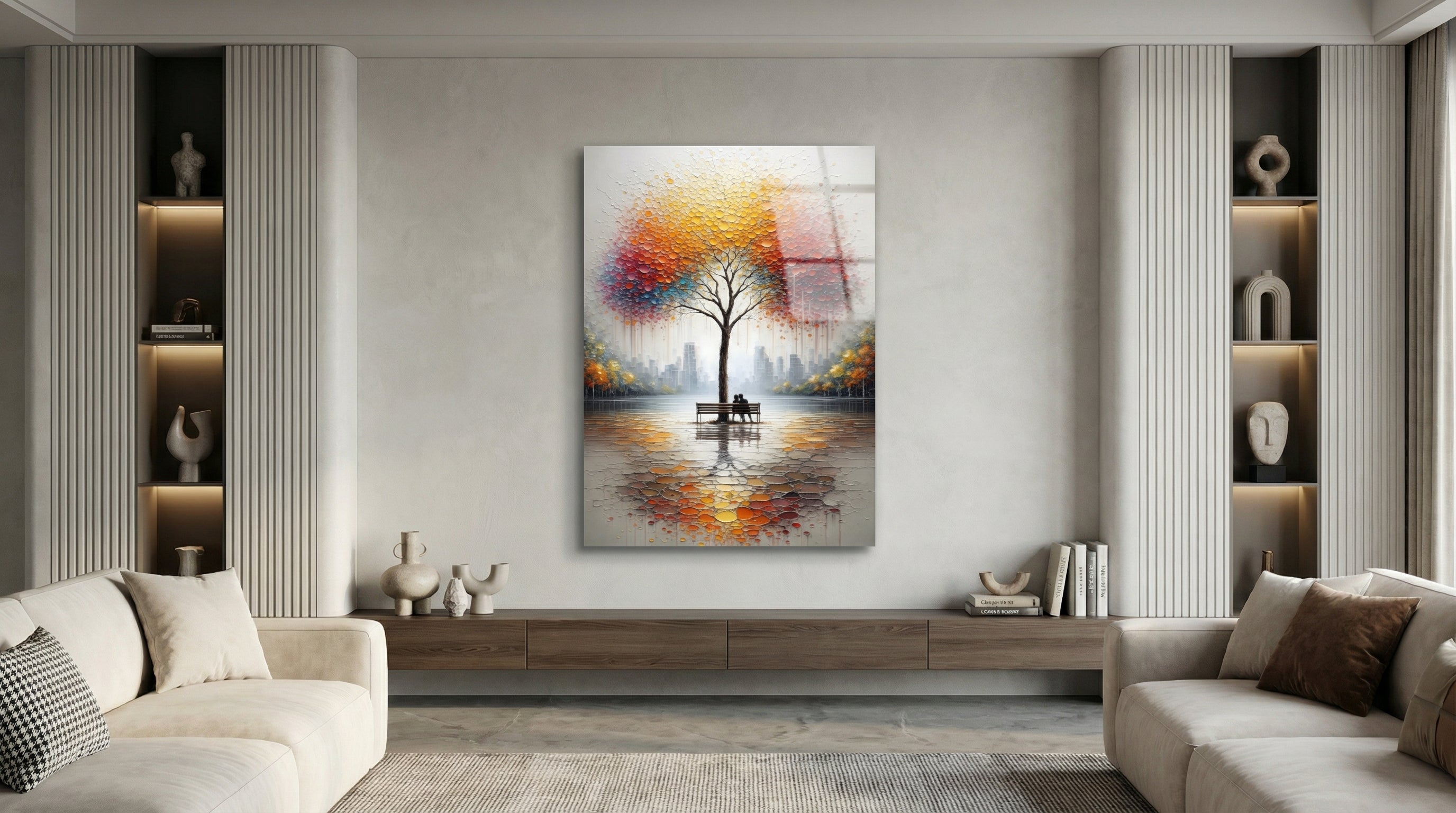 Renklerin Sığınağı Cam Tablo 2