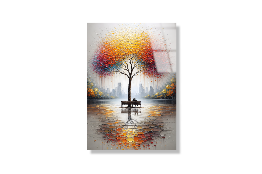 Renklerin Sığınağı Cam Tablo 1