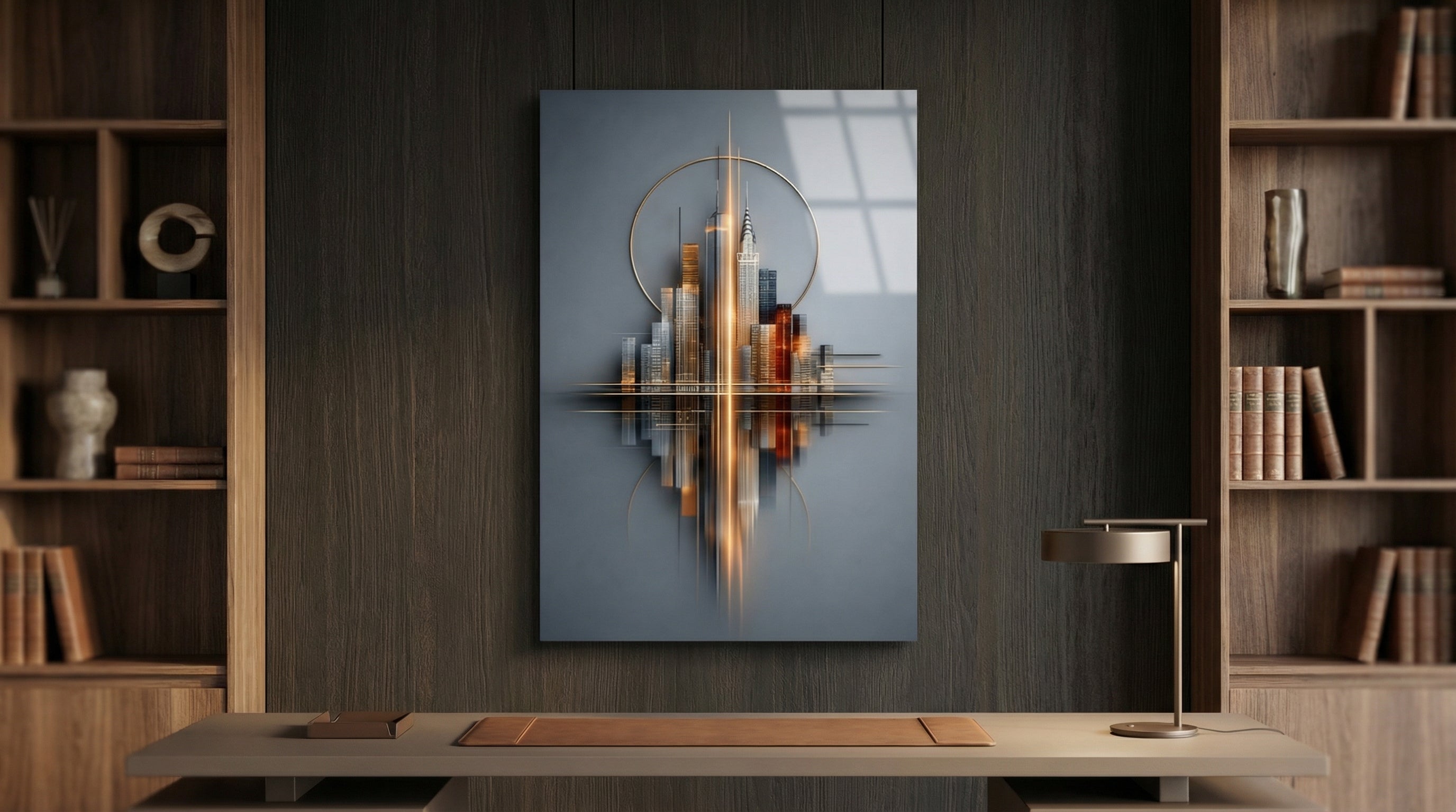 Şehir Silüeti Cam Tablo 1