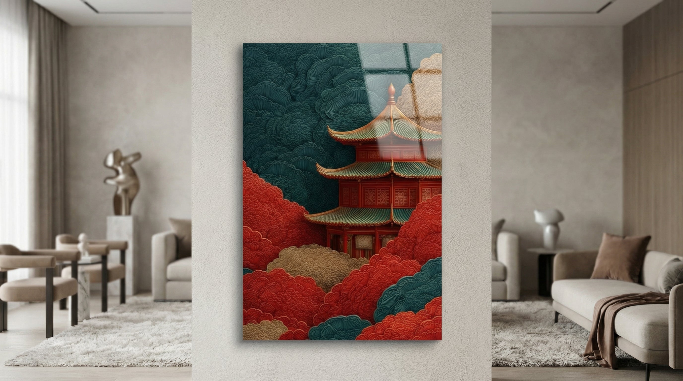 Sessiz Vadi Tapınağı Cam Tablo 3