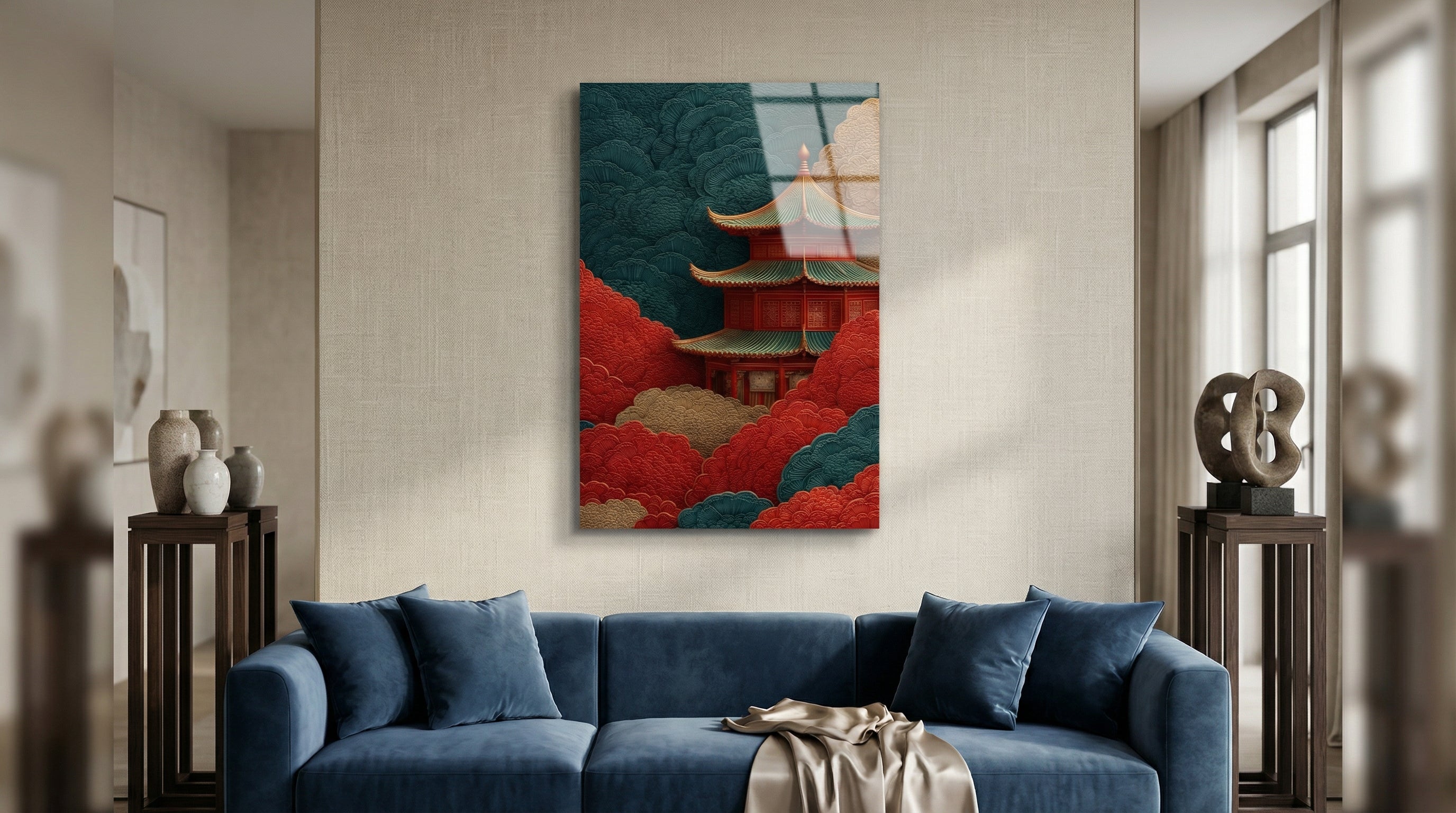 Sessiz Vadi Tapınağı Cam Tablo 4