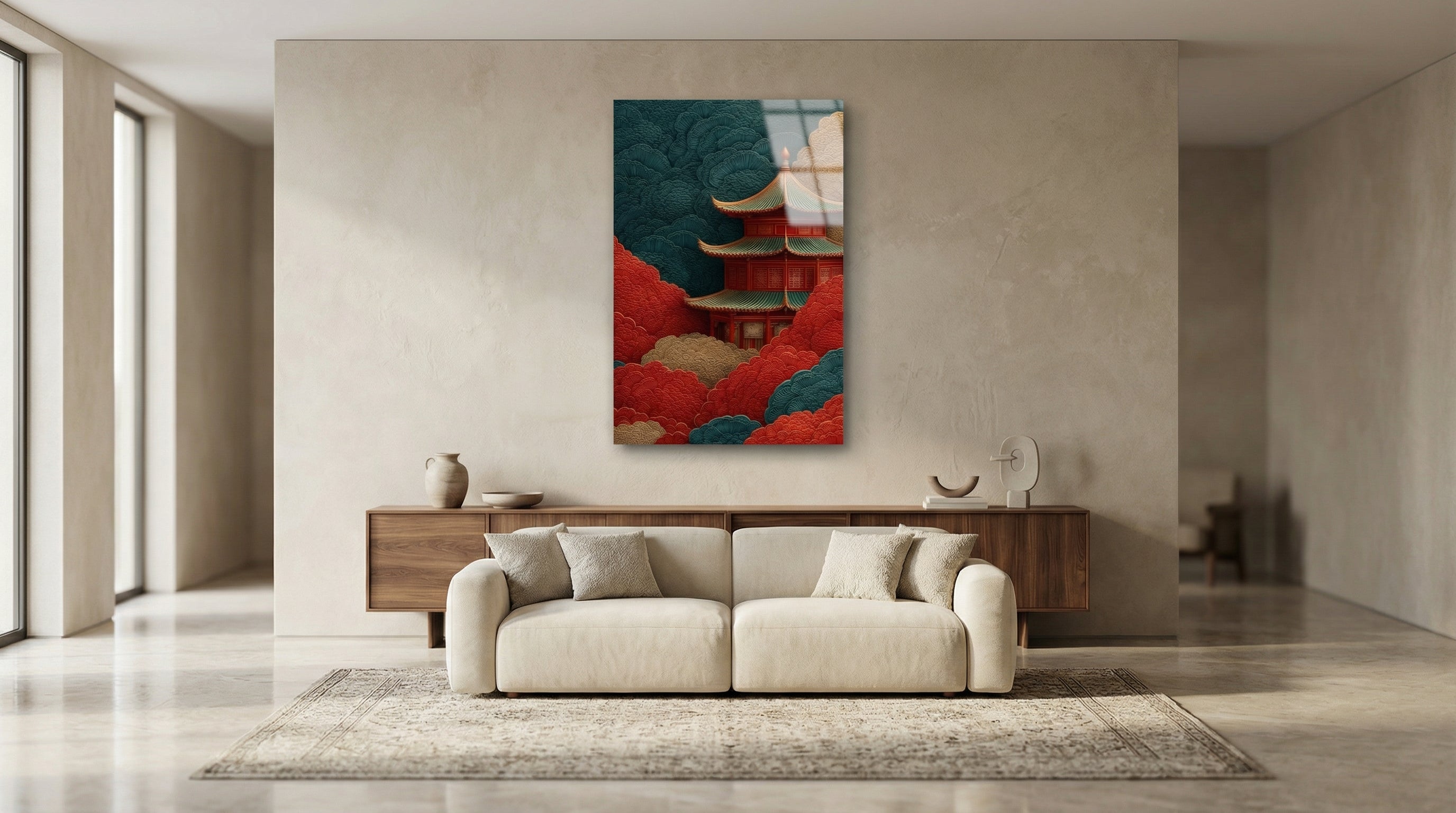 Sessiz Vadi Tapınağı Cam Tablo 5