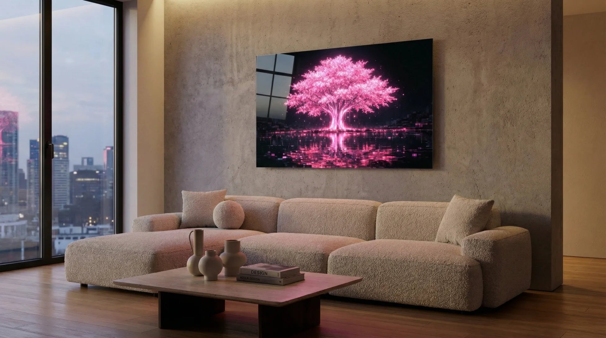 Siber Bahçe Cam Tablo 1