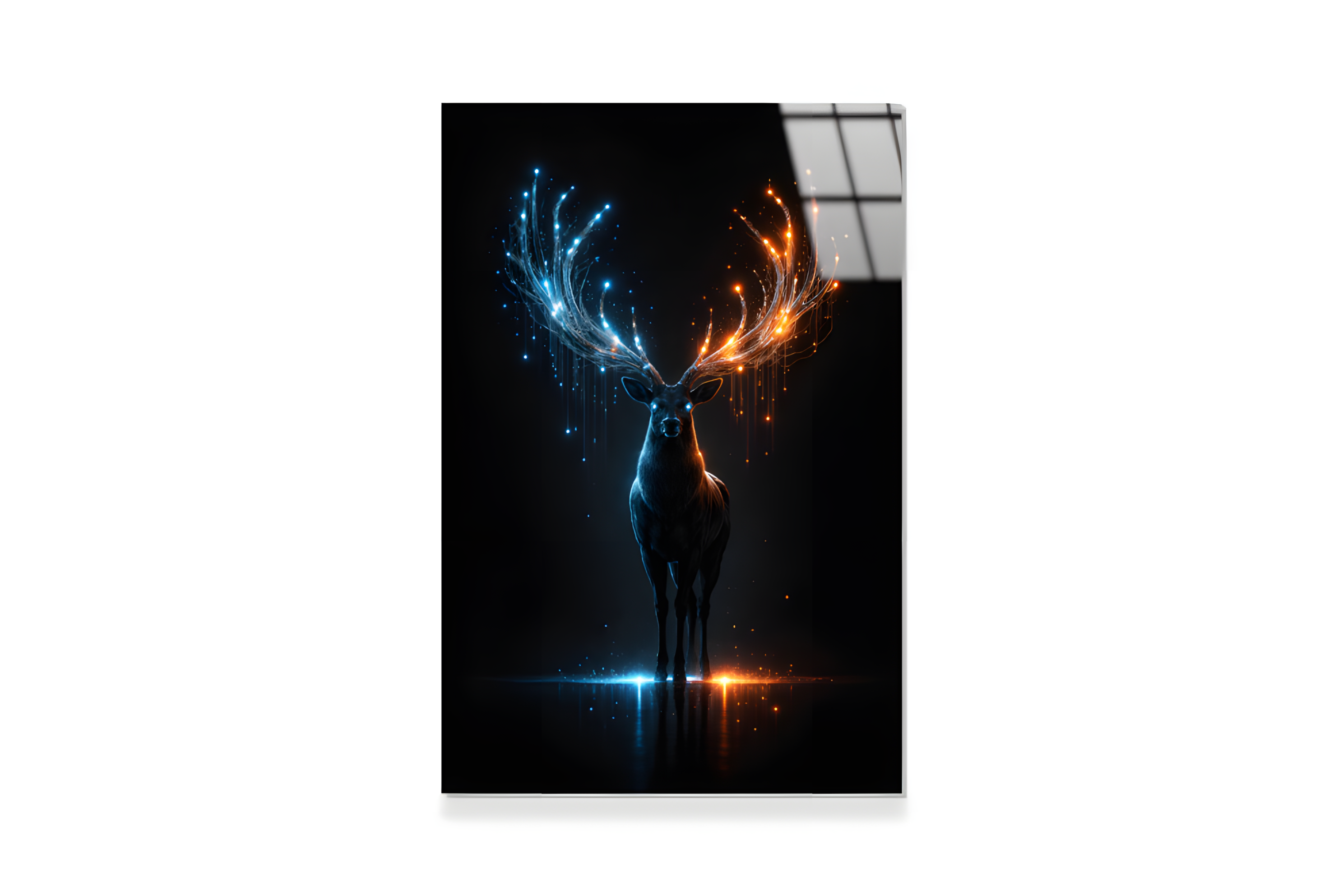 Siber Geyik Cam Tablo 3