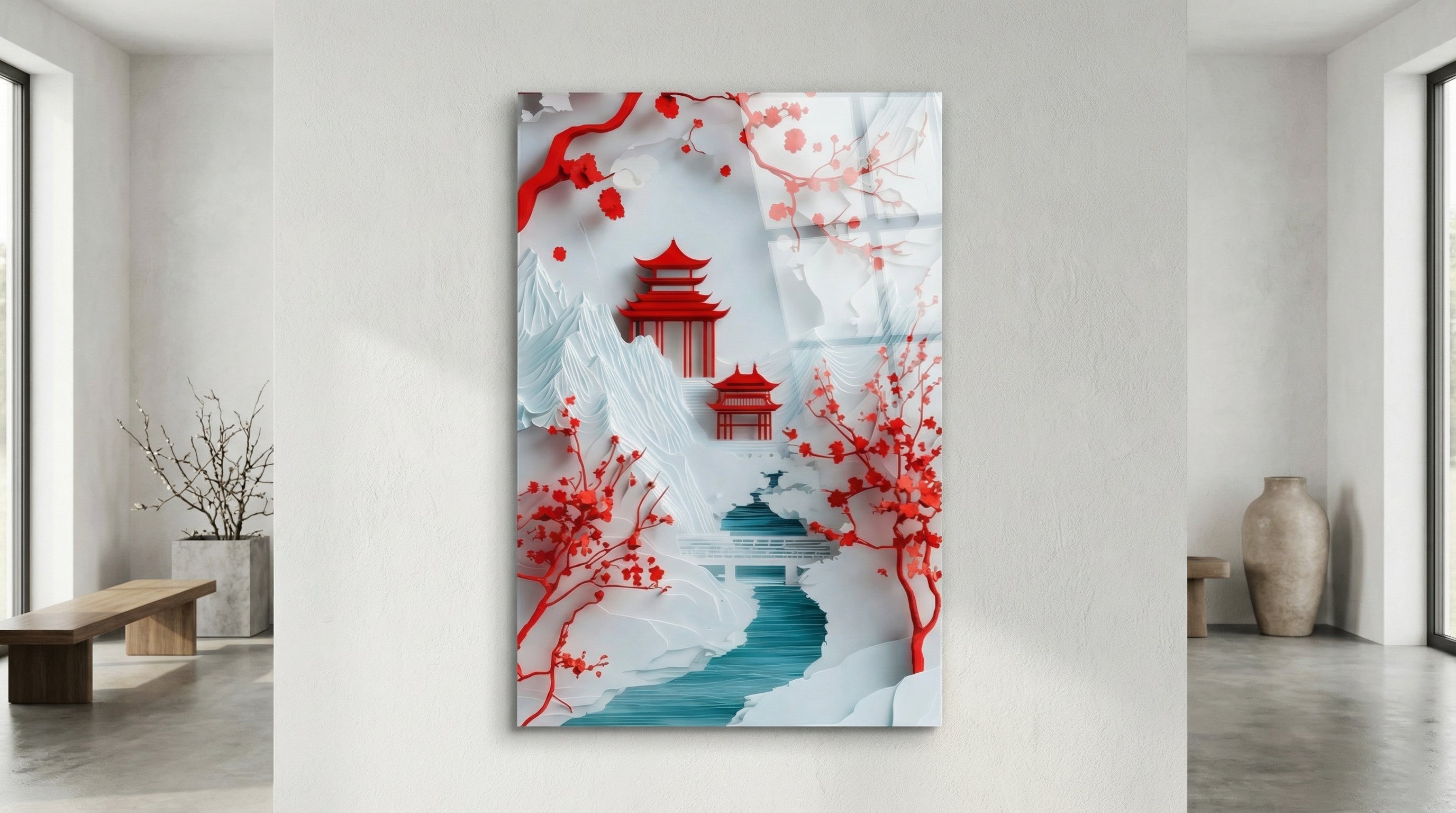 Tapınağın Uyanışı Cam Tablo 3