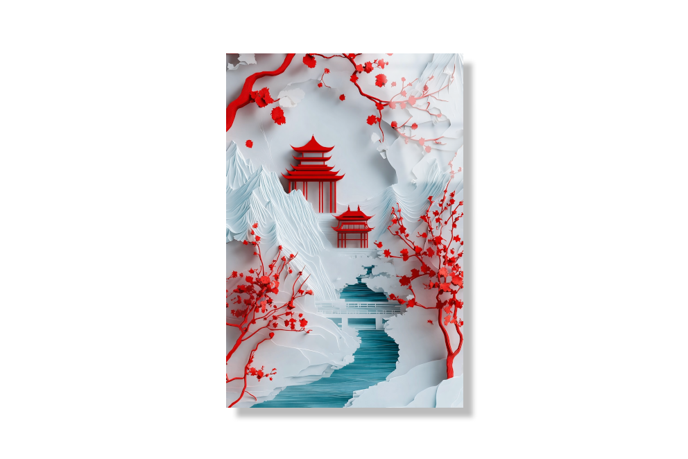 Tapınağın Uyanışı Cam Tablo 2