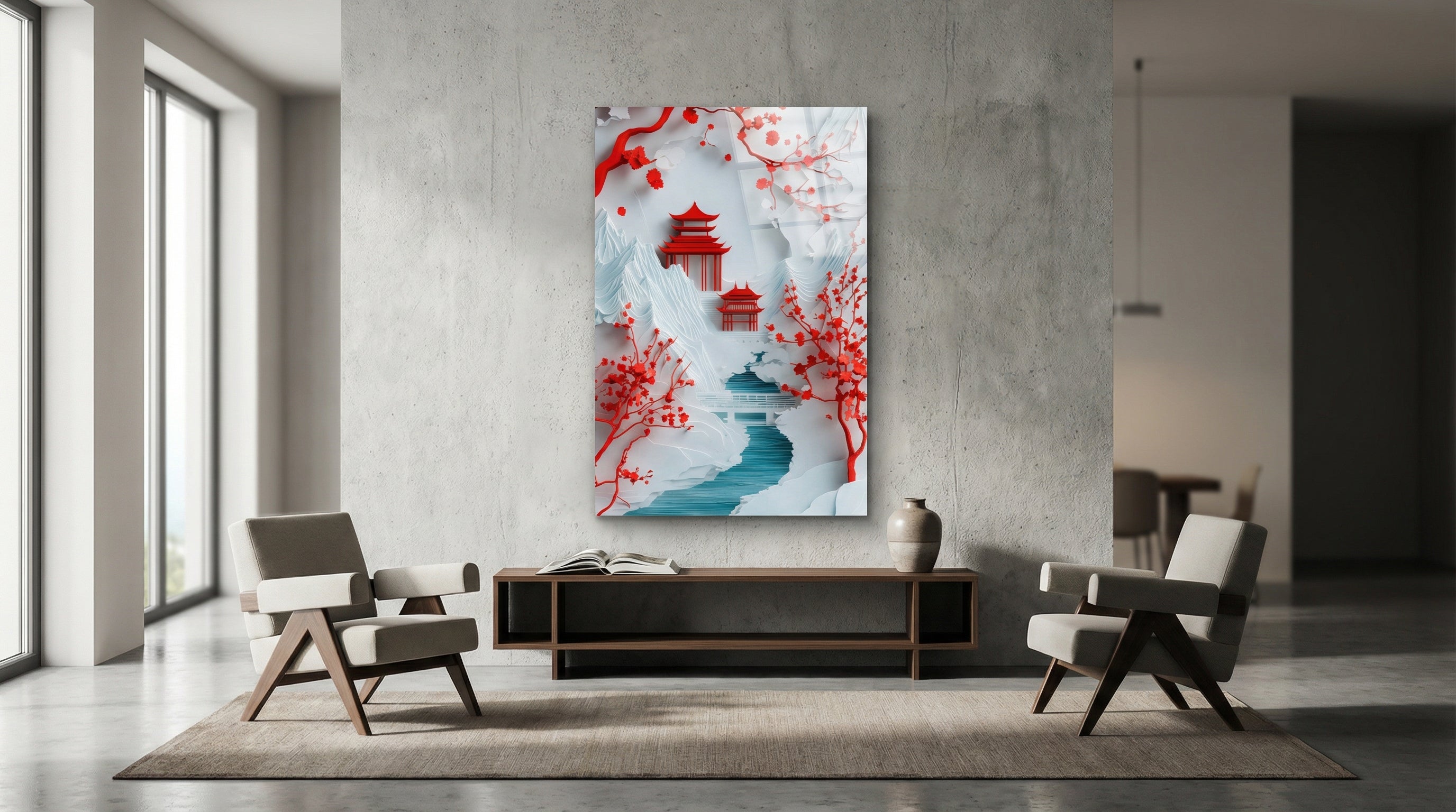 Tapınağın Uyanışı Cam Tablo 5