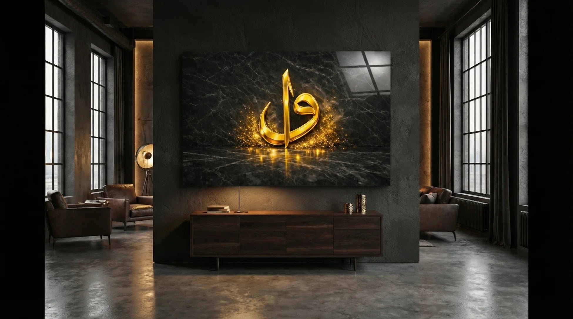 Vav Yazılı Cam Tablo 1