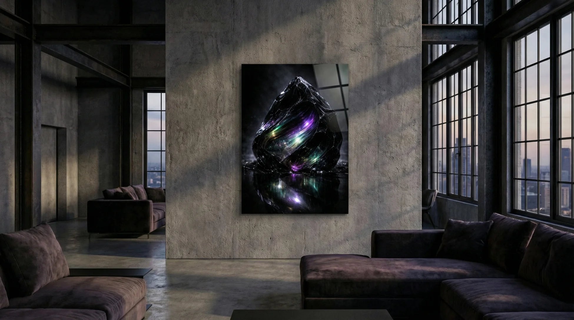 Volkanik Obsidyen Cam Tablo 4