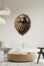 Altın Detaylı Kartal Metal Tablo